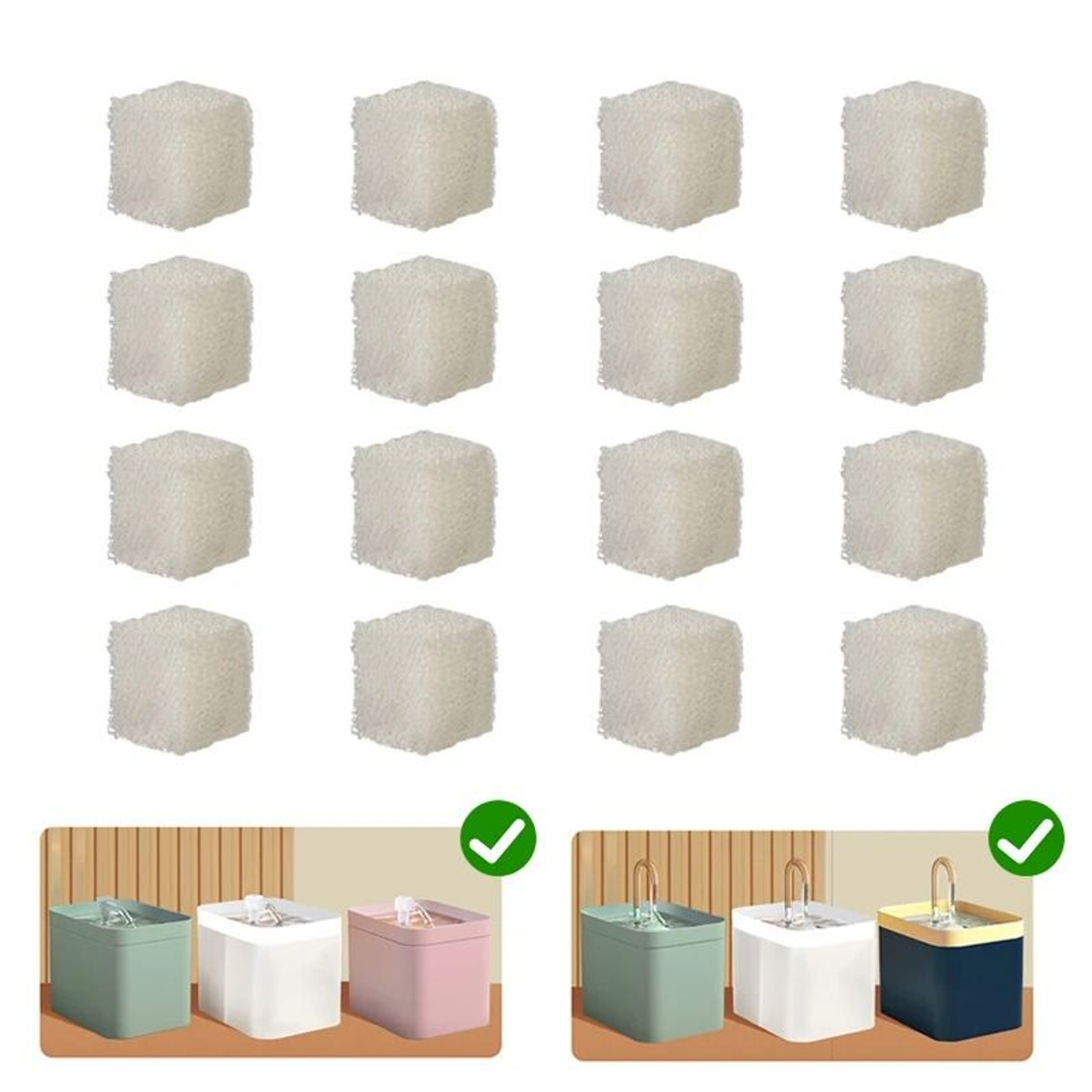 Pet Water Dispenser Replacement Filter Sponge For Cat And Dog Water Fountains 0