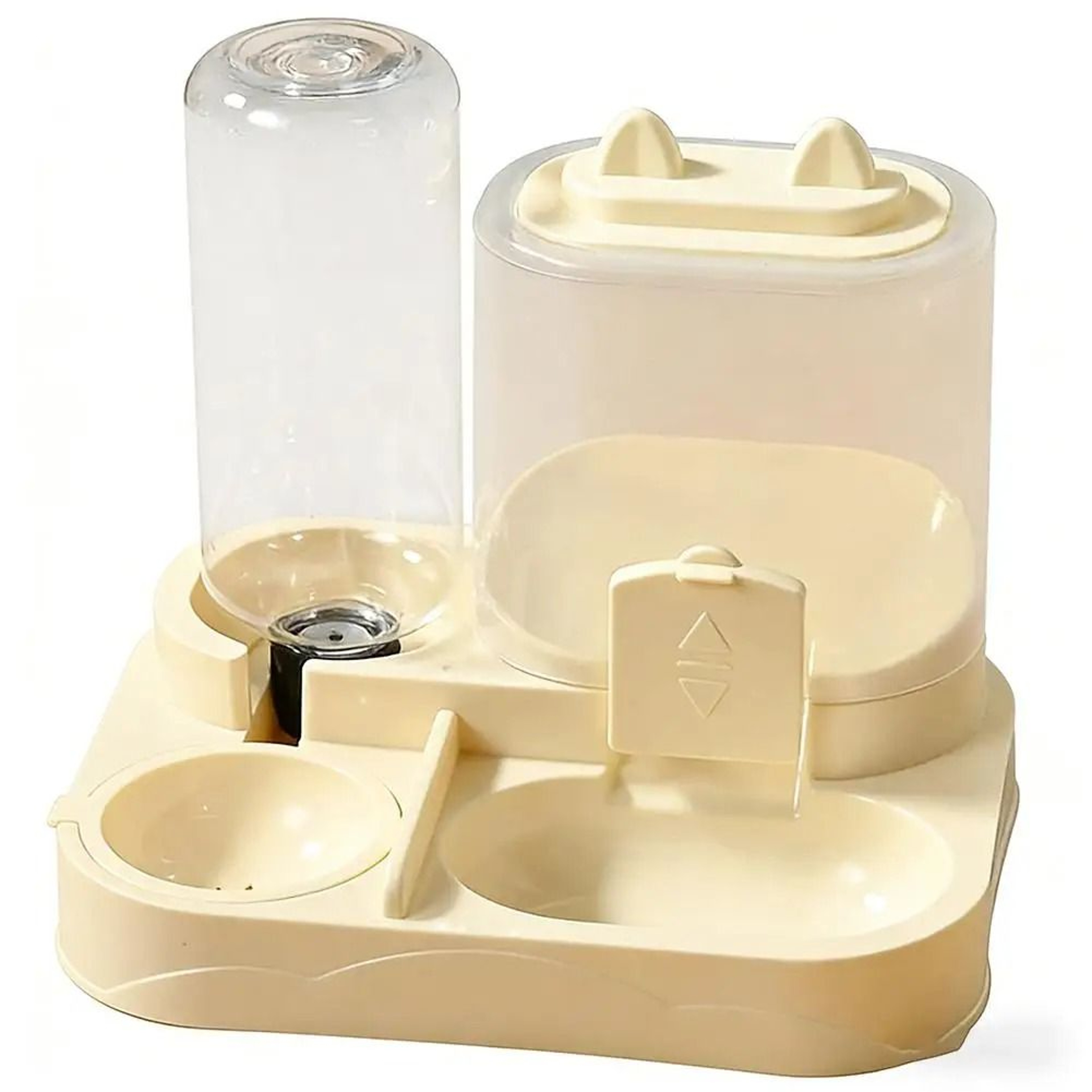 Automatic Cat Feeder And Water Dispenser All In One Large Capacity Pet Food Storage Set 0