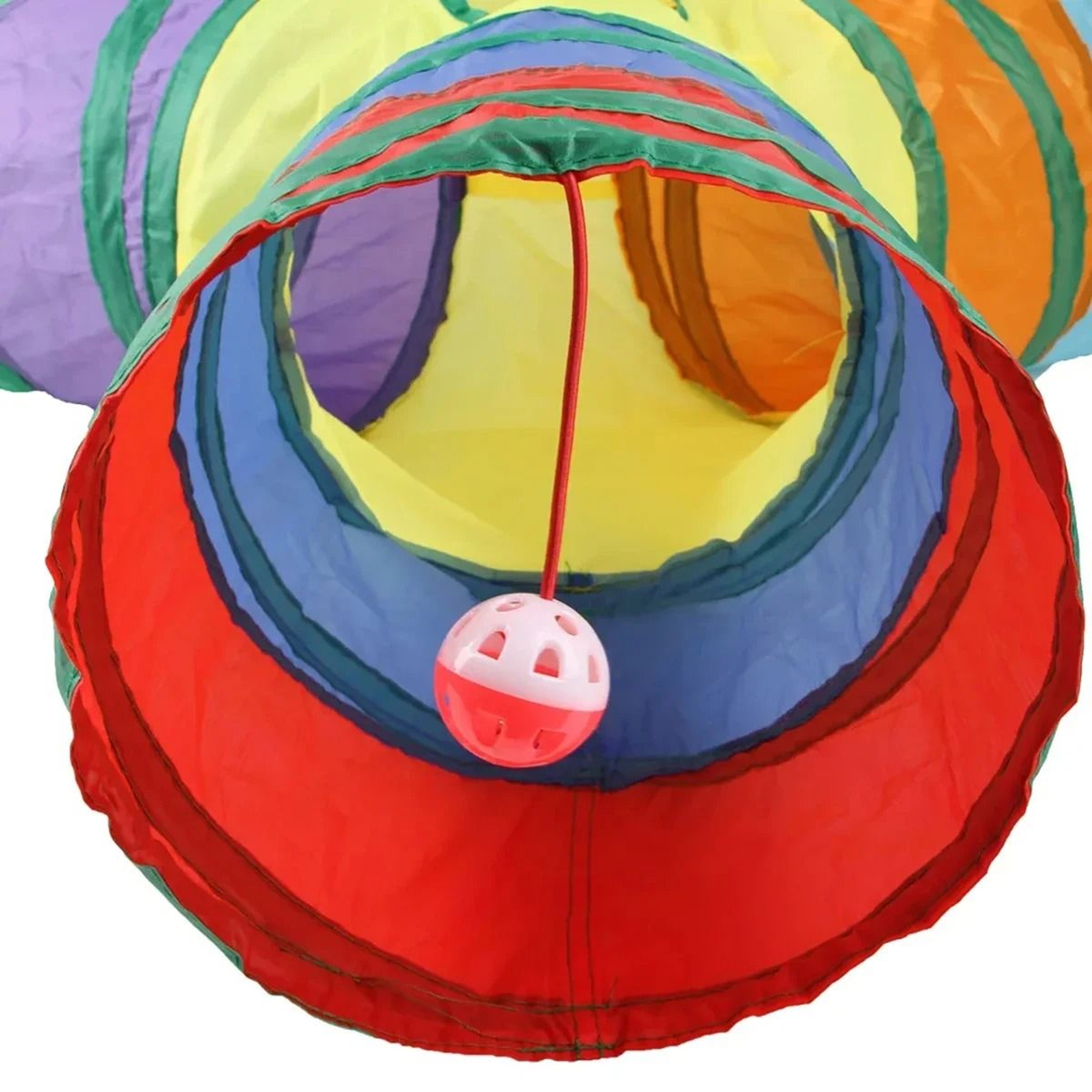 Foldable Crinkle Cat Play Tunnel Wear Resistant Pet Activity Tube For Cats Rabbits And Guinea Pigs 8