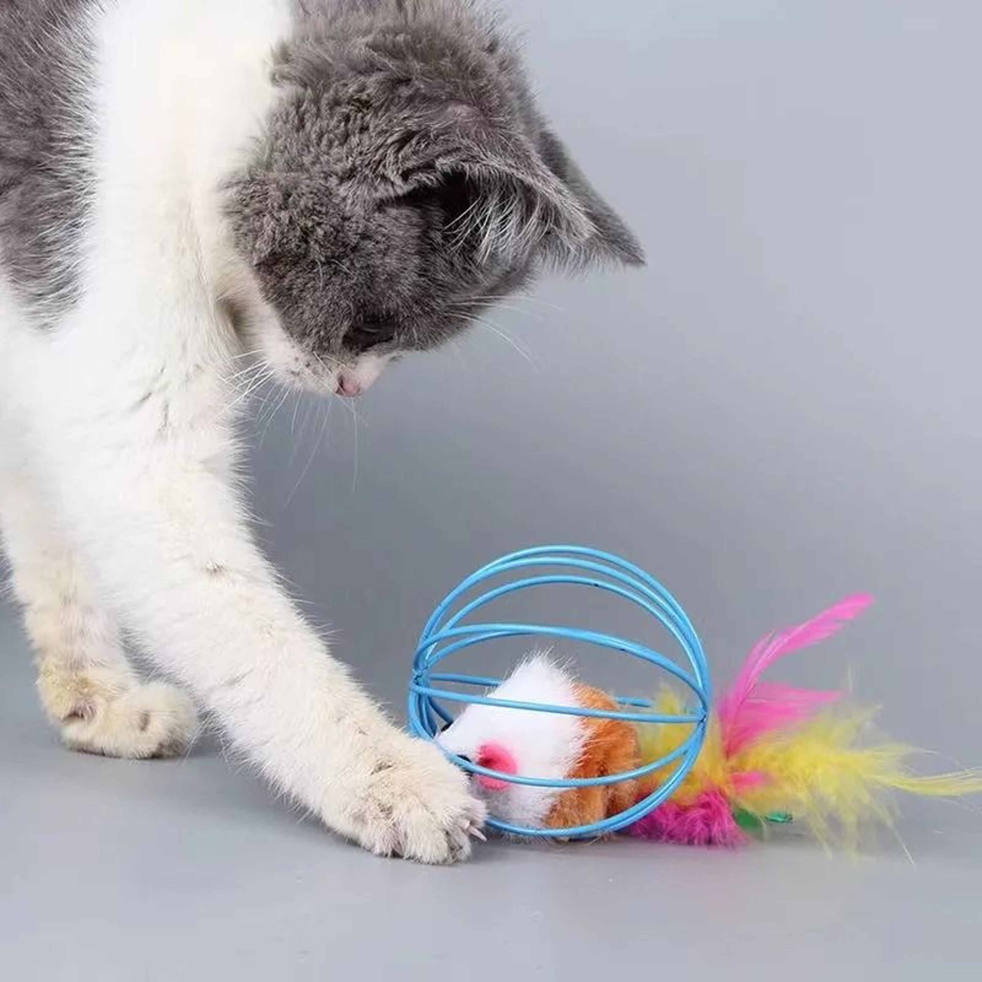 Interactive Plush Mouse Cat Toy Ball For Indoor Cats And Kittens 4