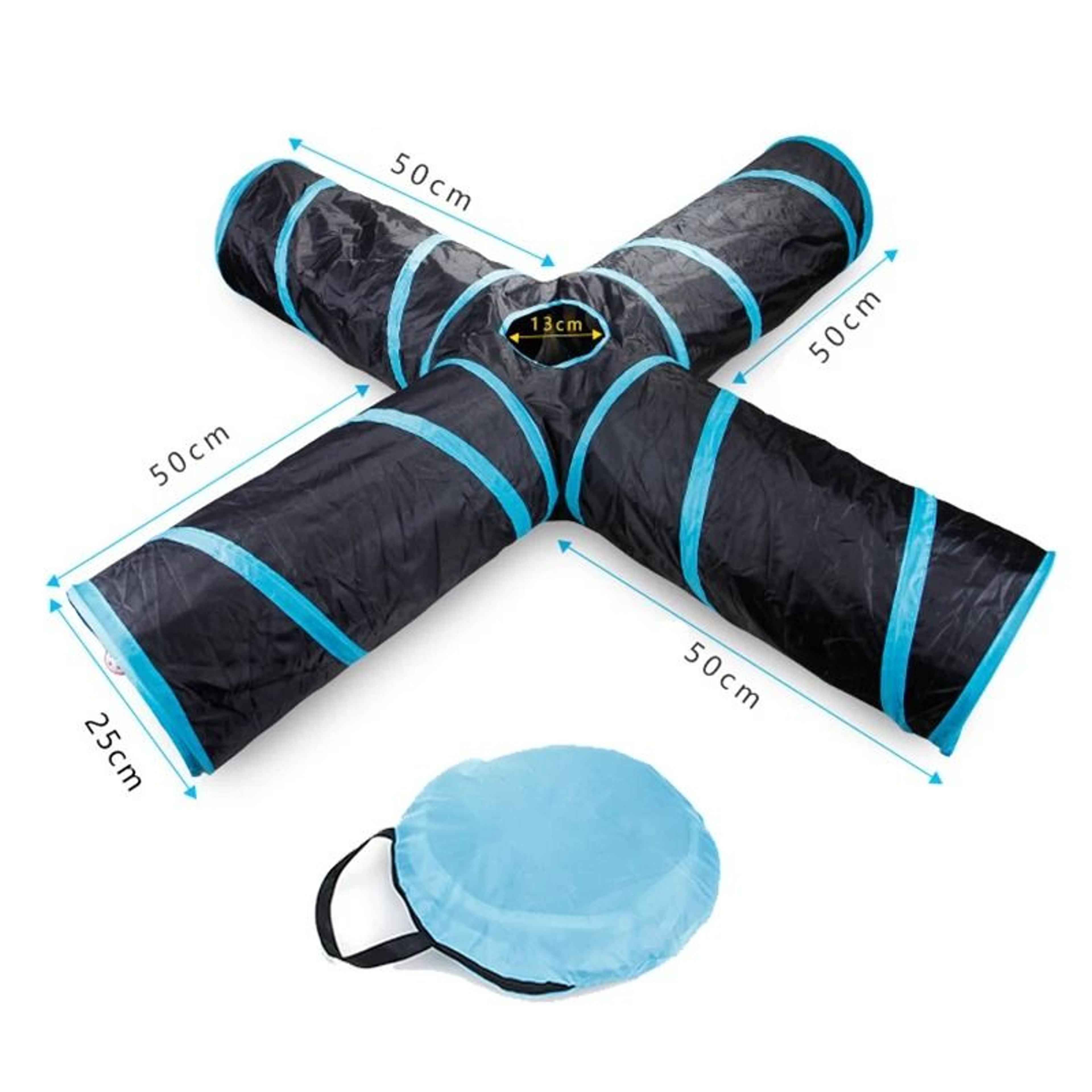 Foldable Interactive Cat Tunnel Toy With Multiple Holes For Kittens And Rabbits 13
