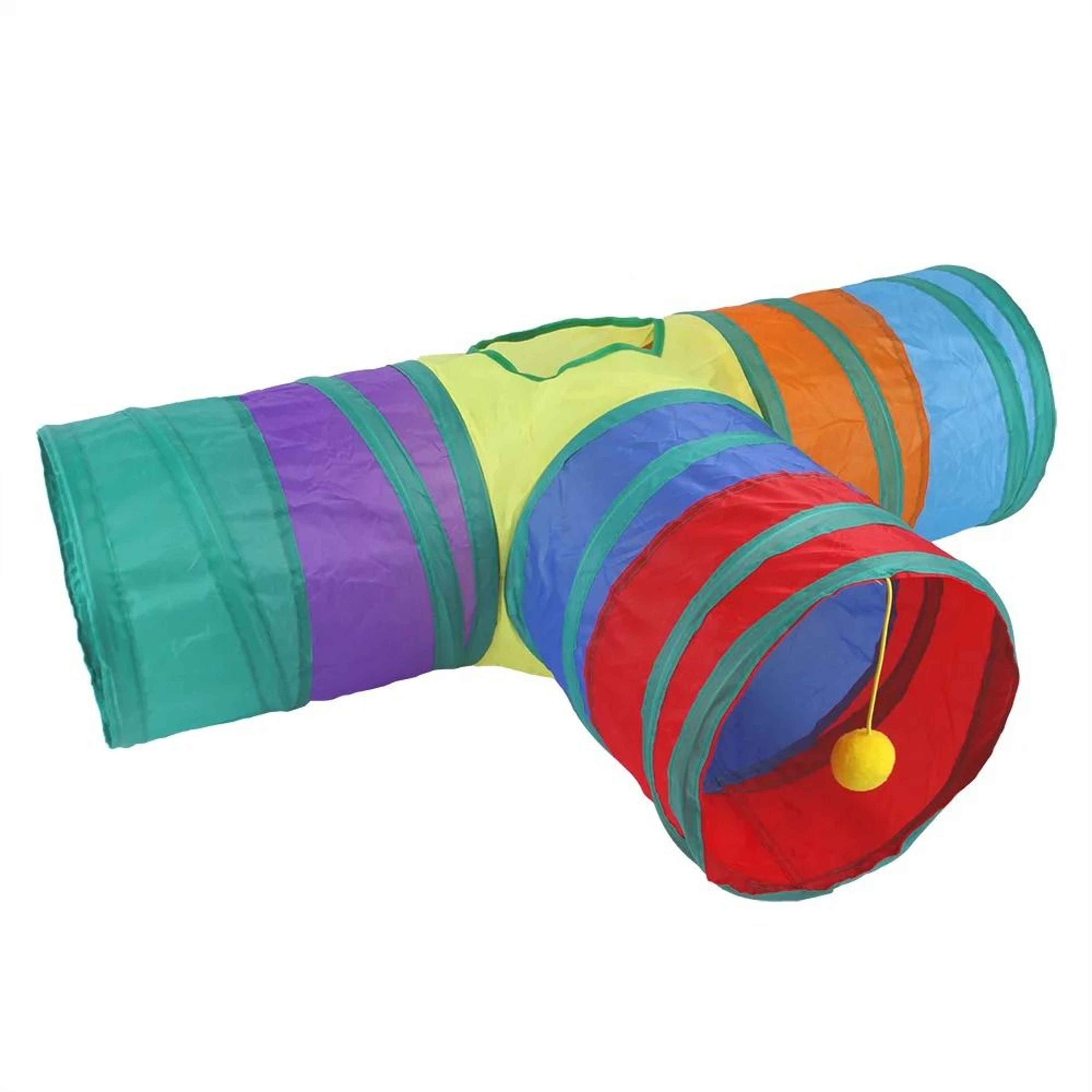 Foldable Interactive Cat Tunnel Toy With Multiple Holes For Kittens And Rabbits 7