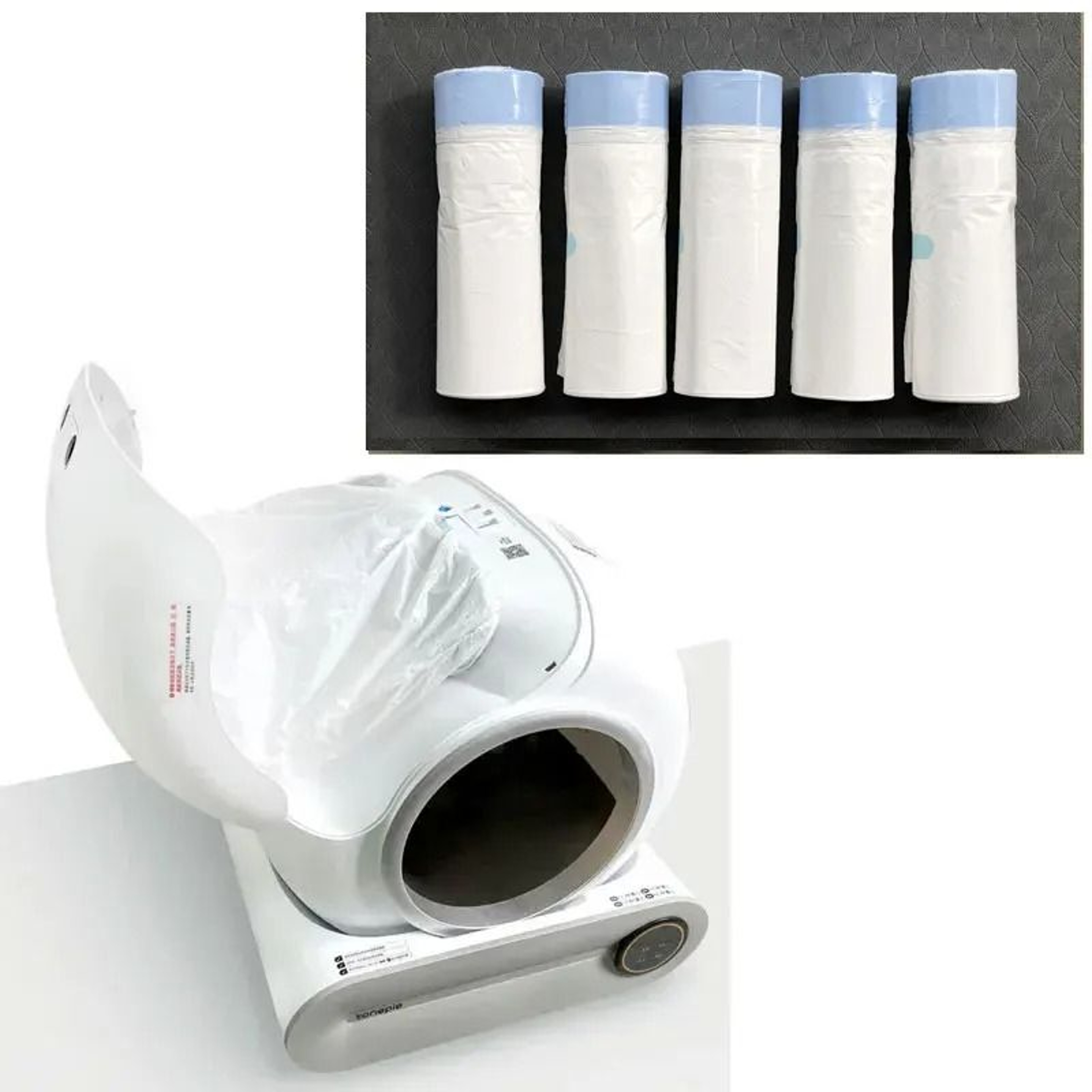 TONEPIE Cat Litter Box Liners Pull And Tie Disposable Cleanup Bags 470x450mm 0