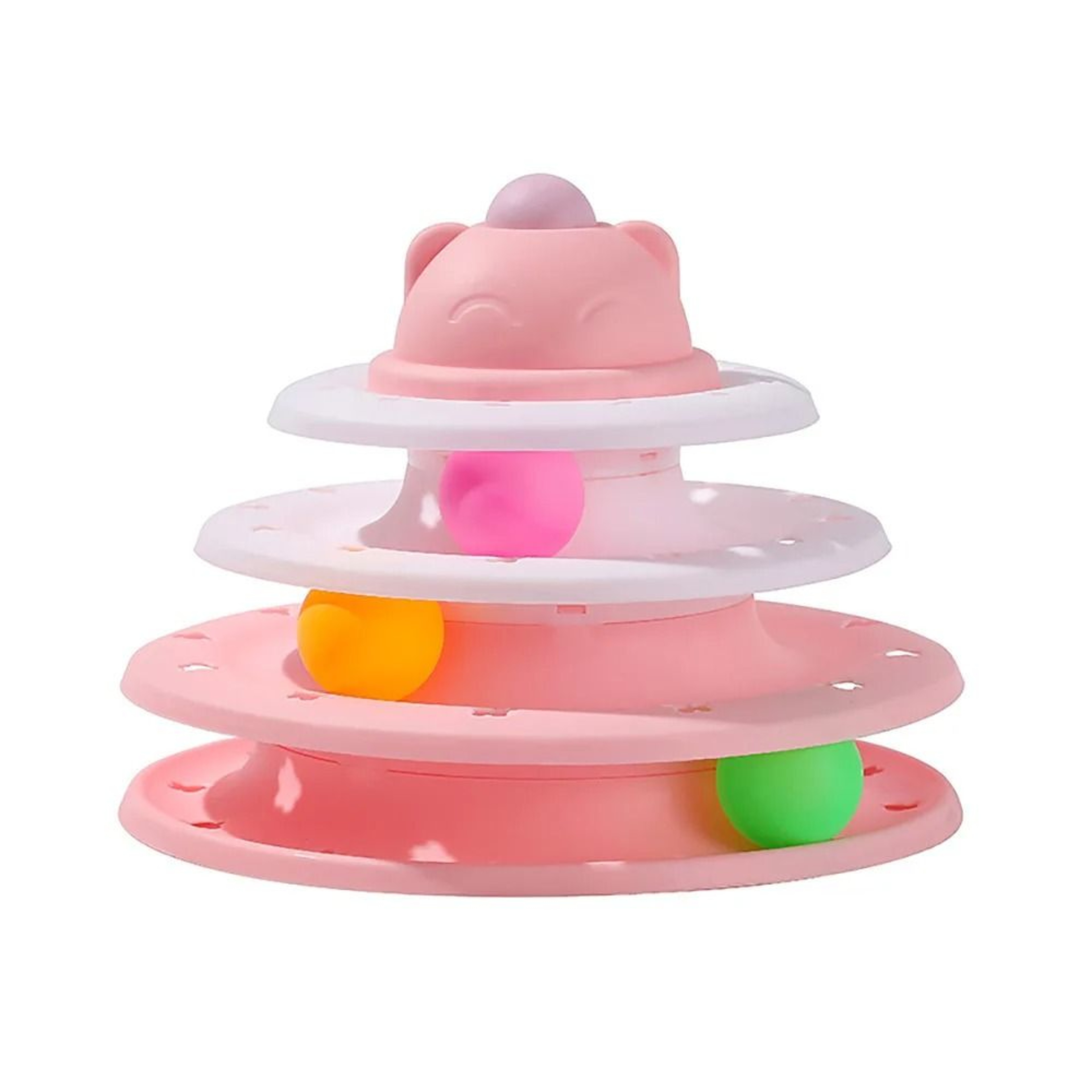 4 Level Interactive Cat Toy Tower With Roller Balls Puzzle Track Game 7