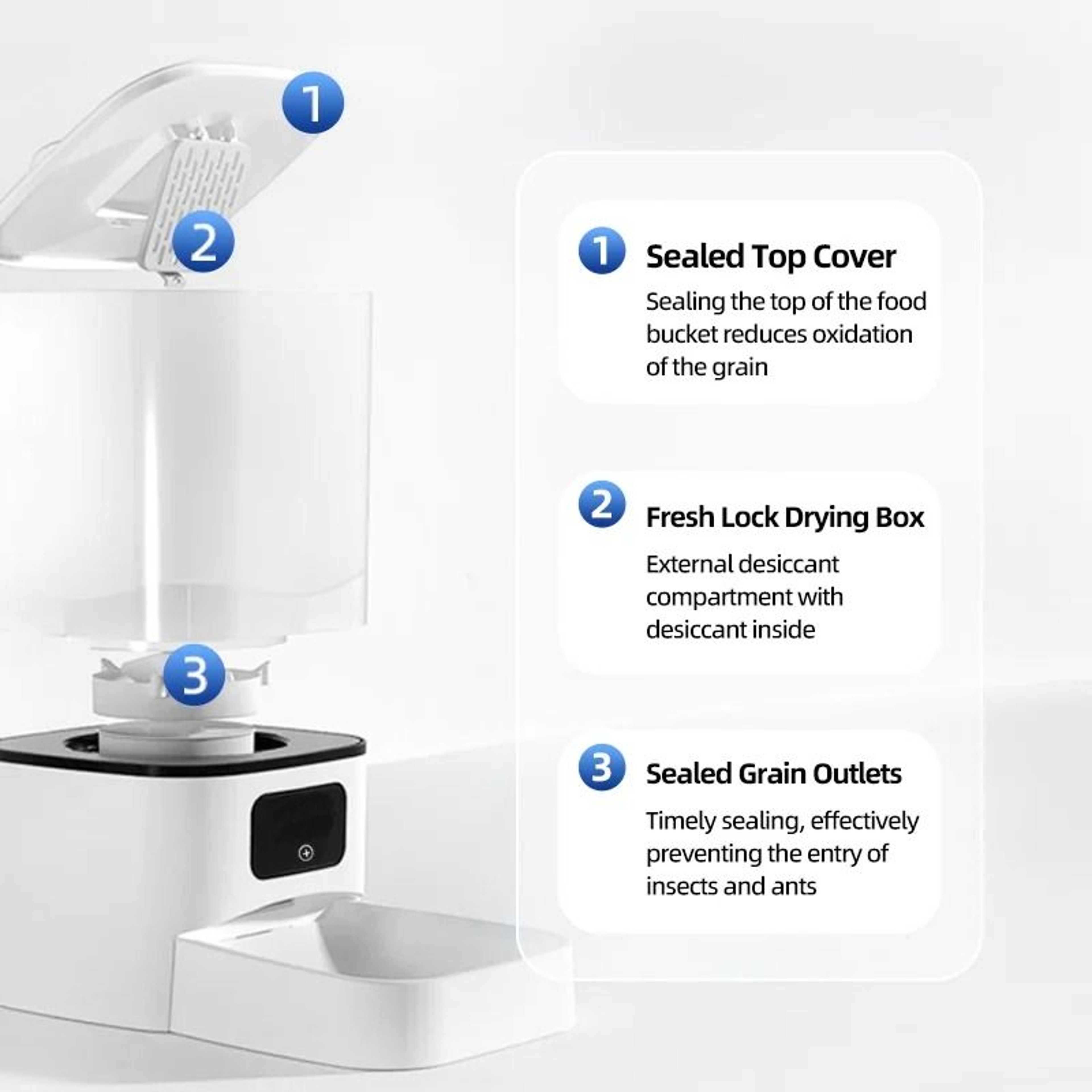 6L Automatic Pet Feeder Smart WiFi Food Dispenser With Timer And Stainless Steel Bowl 1