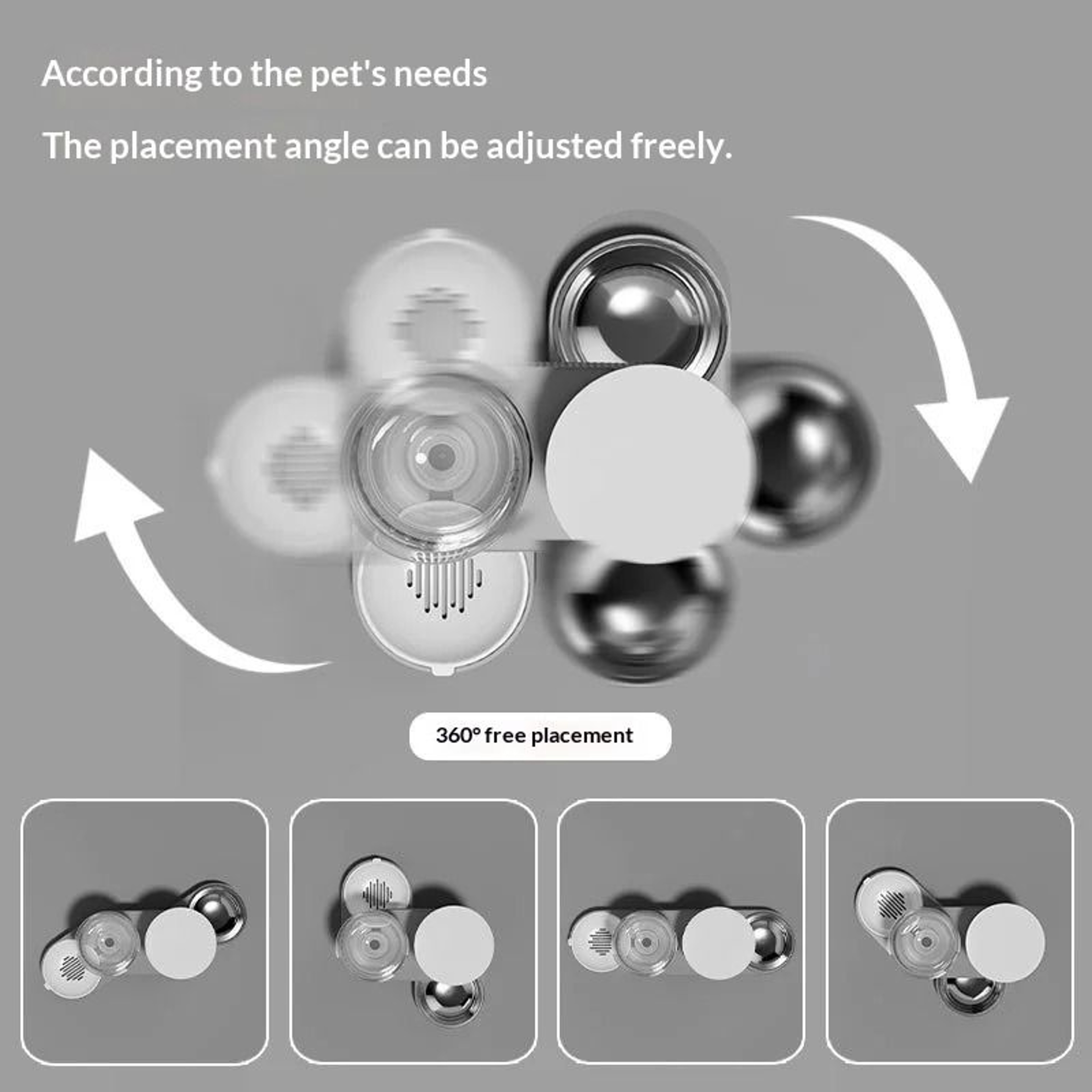 Large Capacity Automatic Pet Feeder And Water Dispenser Gravity Food And Water Bowl Set For Cats An 4