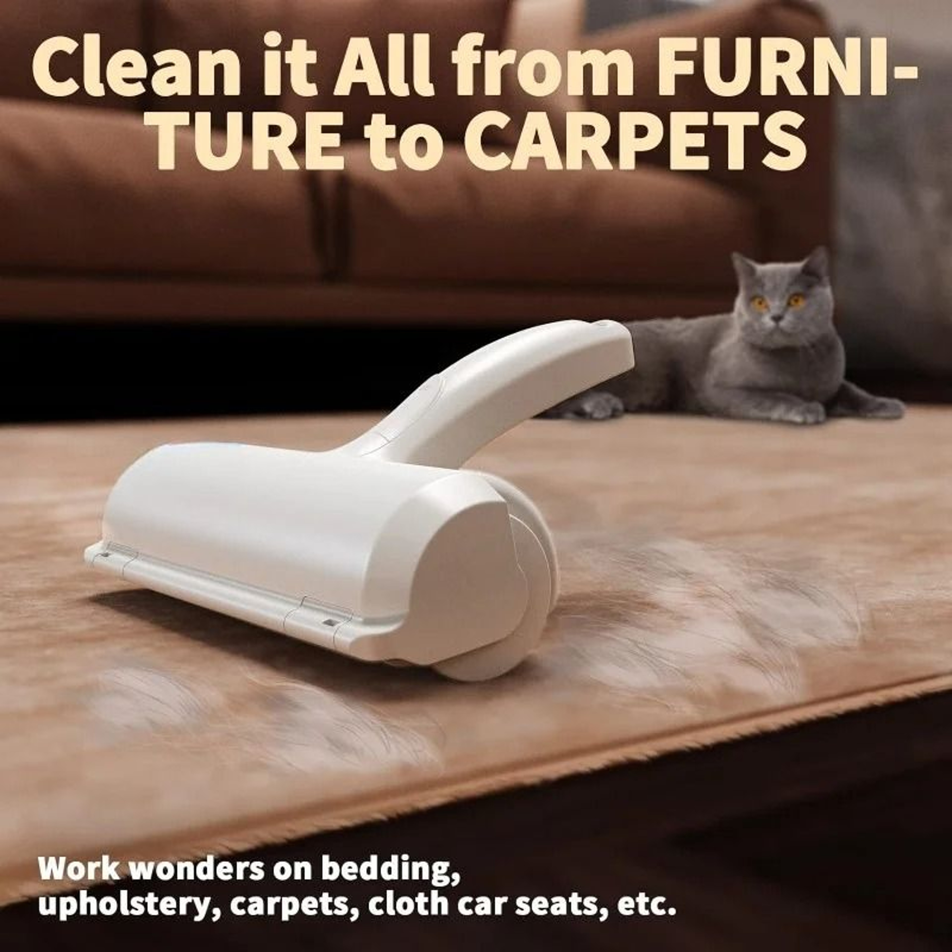 Reusable Pet Hair Remover Roller For Furniture Clothing And Carpets 4