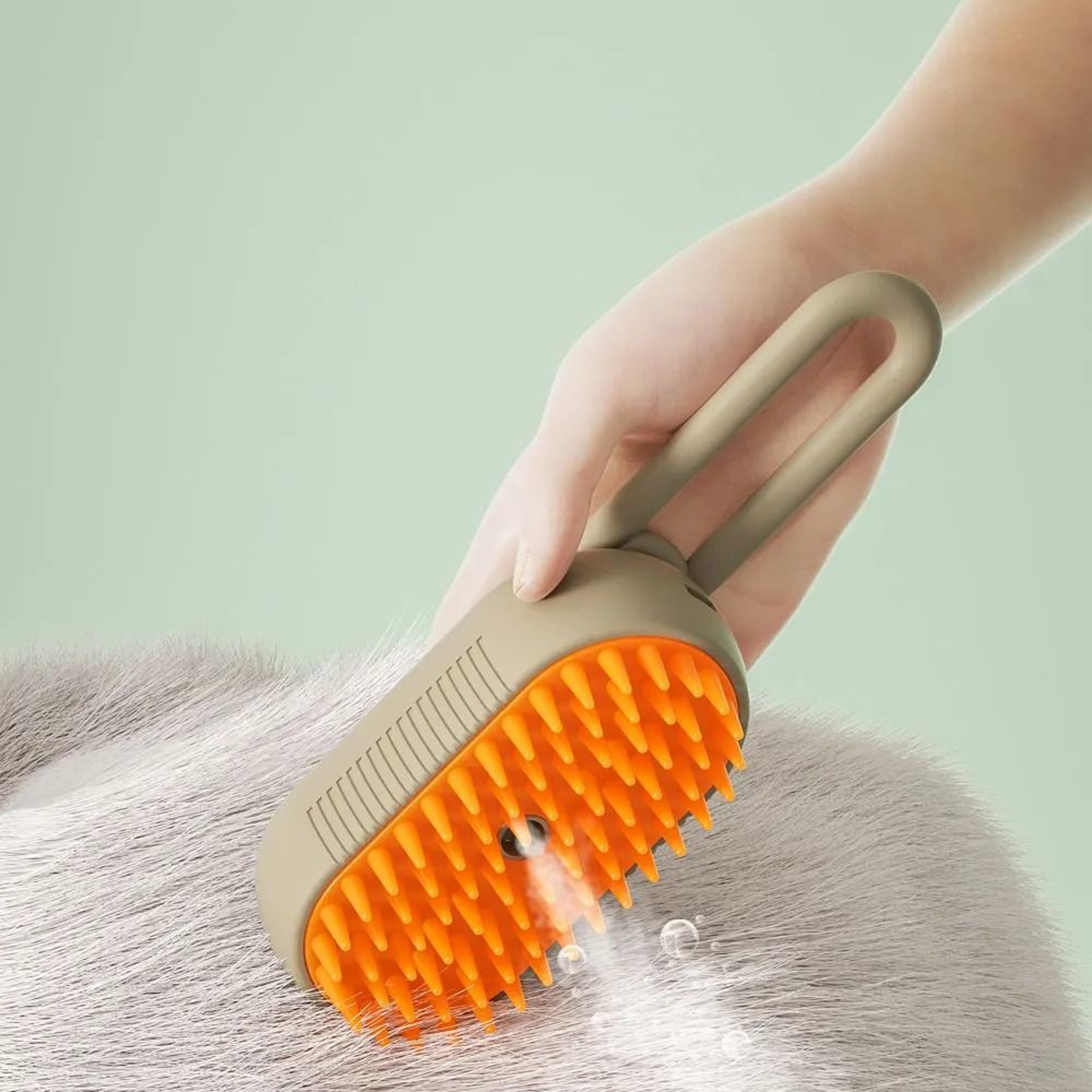 Rechargeable Steam Pet Grooming Brush 3 In 1 Self Cleaning Deshedding Comb 7