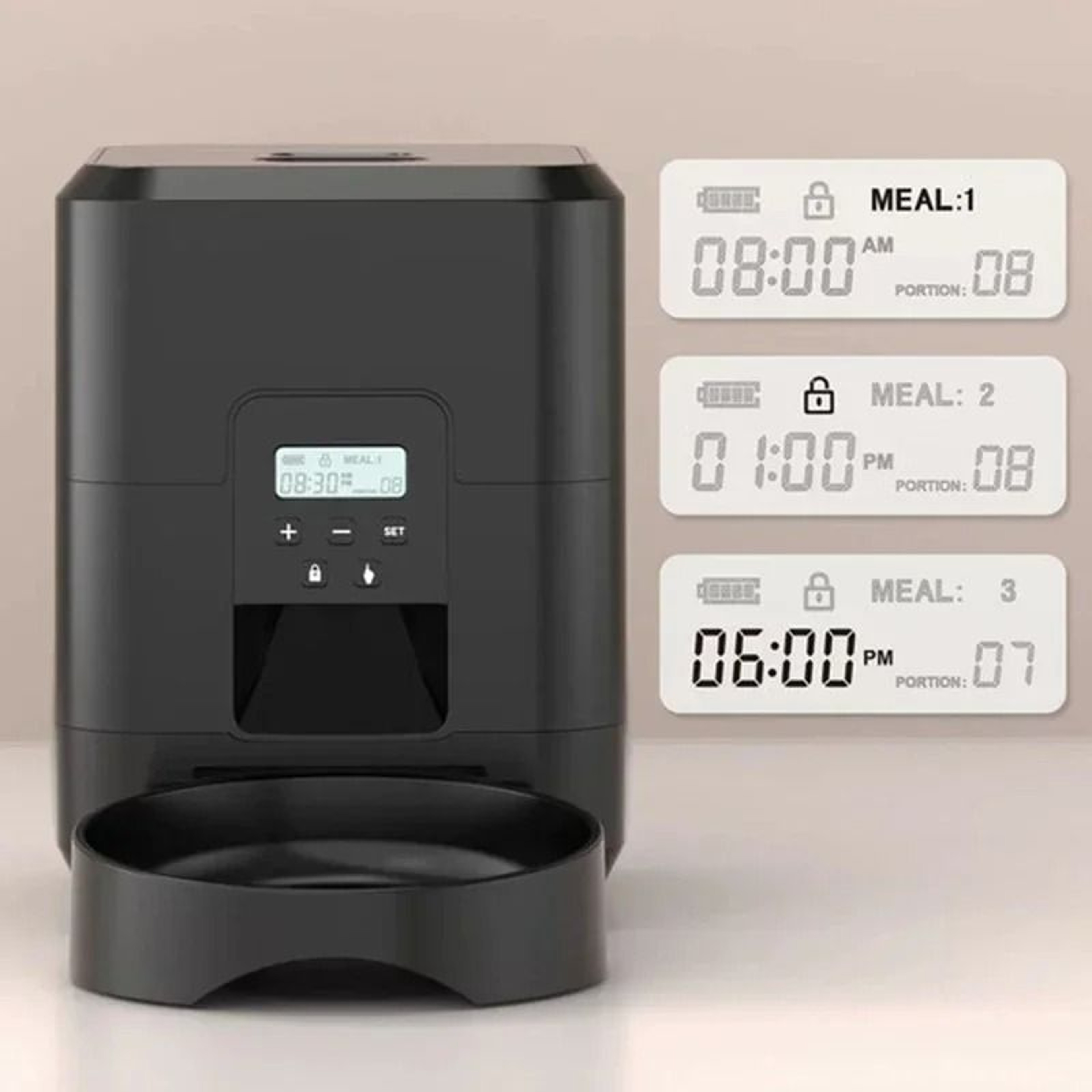 Smart Automatic Pet Feeder With Timer USB Powered Slow Feed Food Dispenser 2L 8