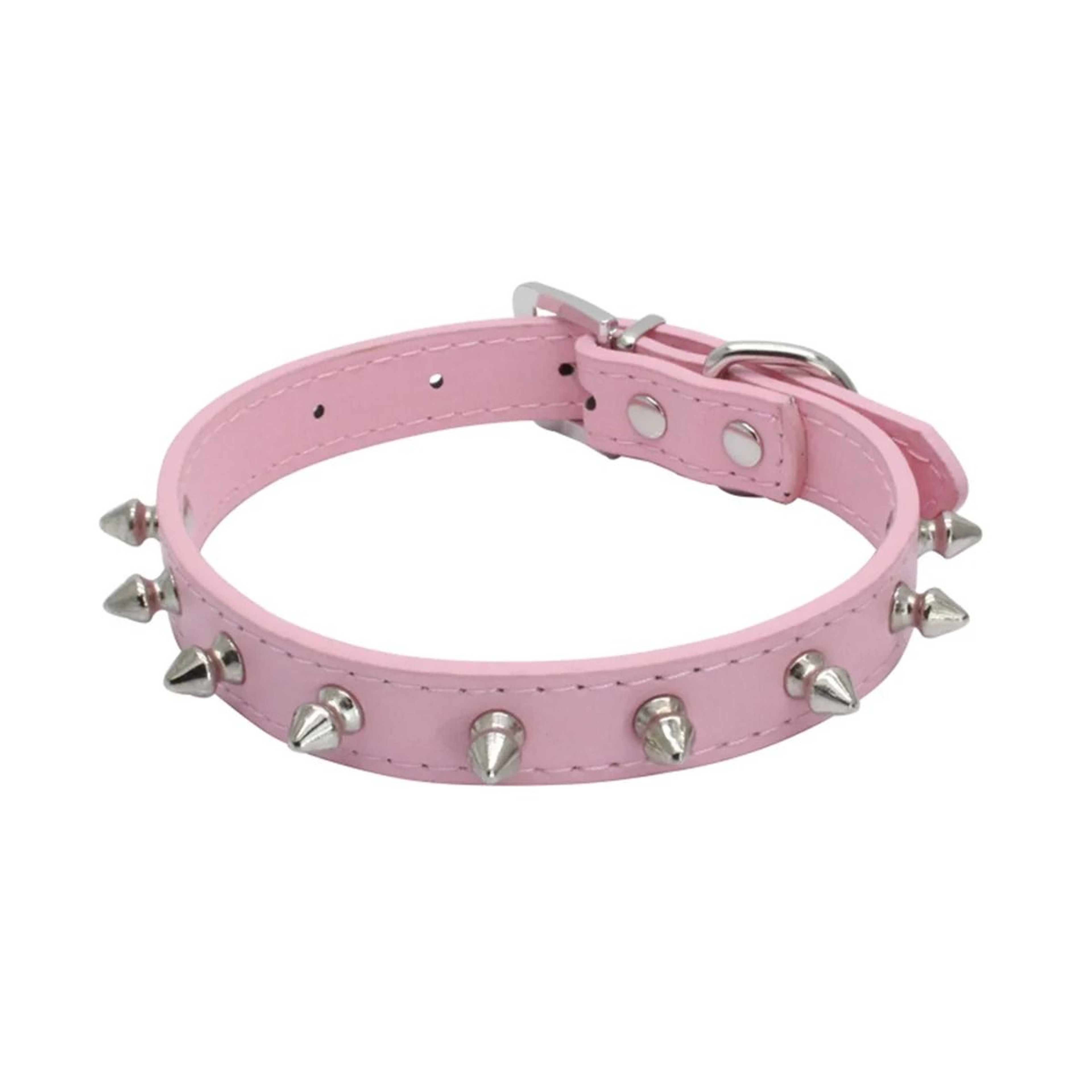Leather Spiked Pet Collar For Dogs And Cats 5