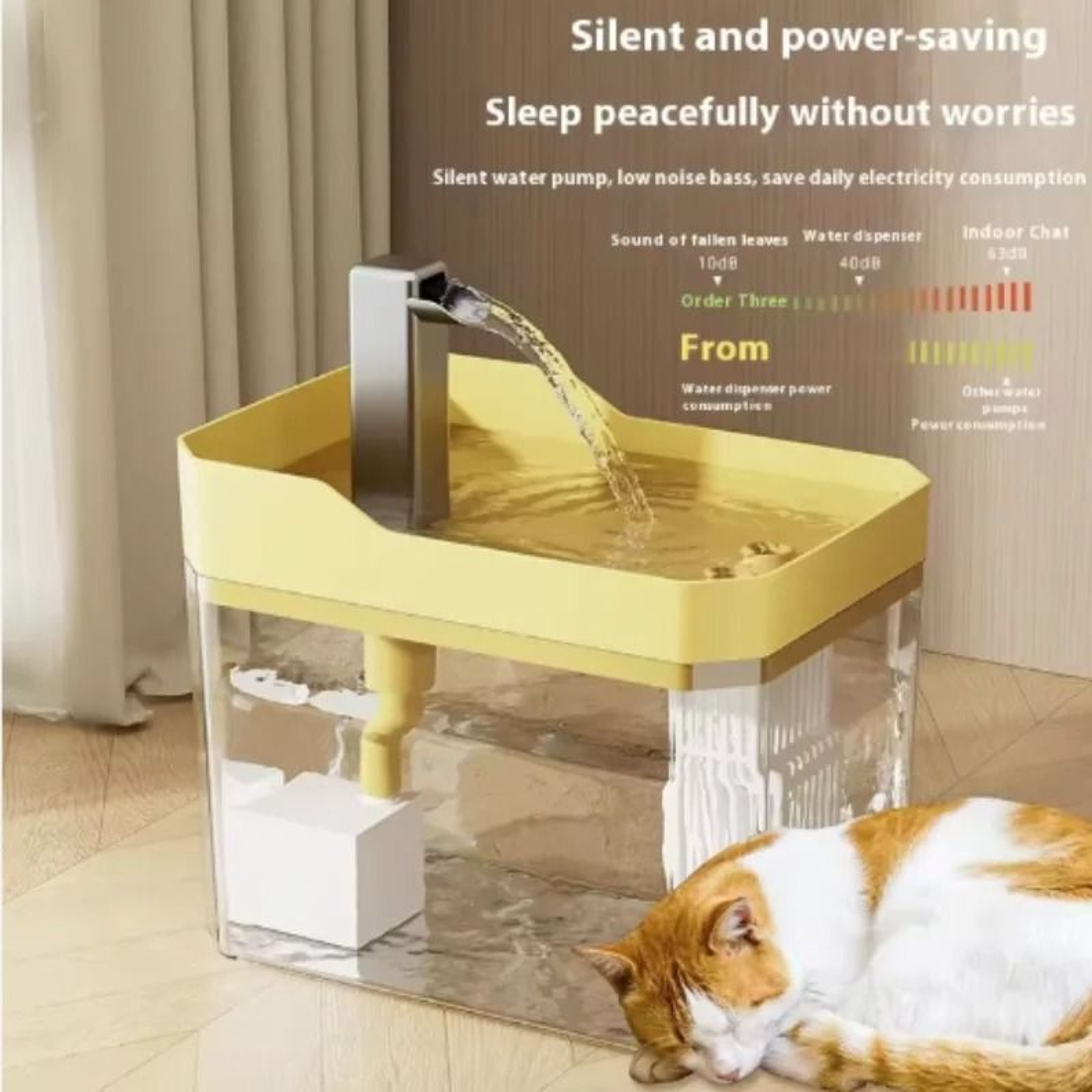 USB Cat Water Fountain With Automatic Filter And Recirculating Pump 6