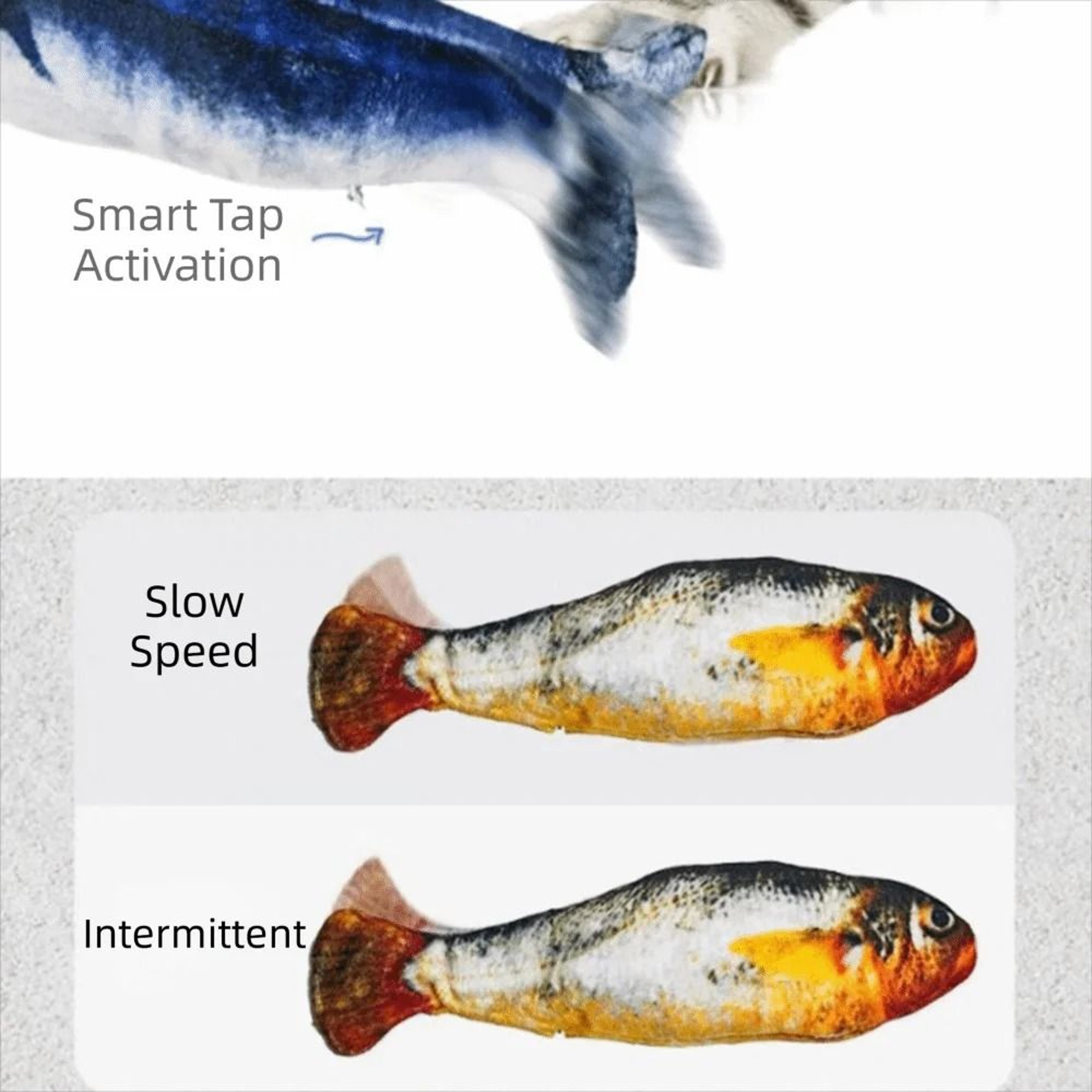 Interactive Flapping Fish Cat Toy With Motion Sensor 6