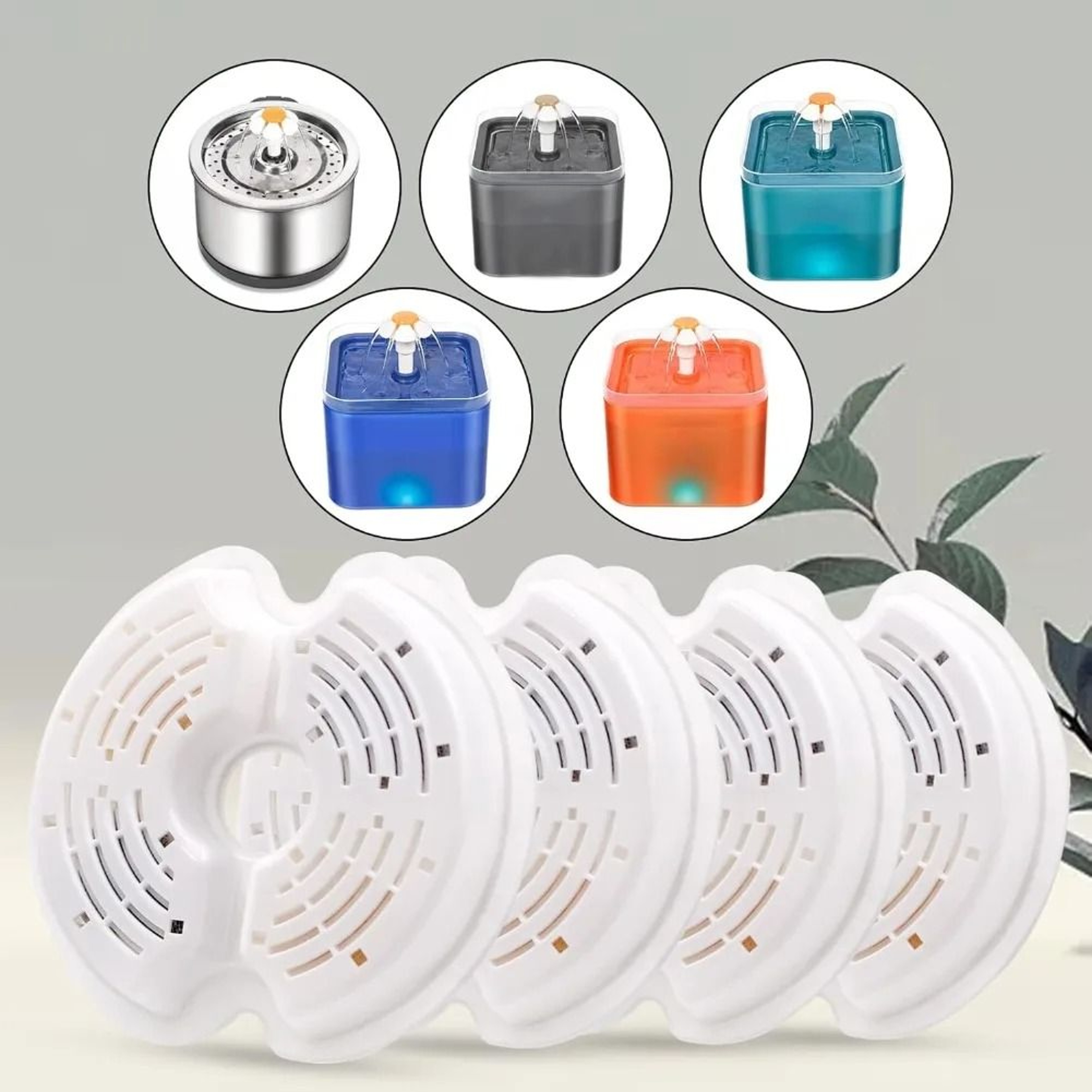 8 Pack Activated Carbon Cat Fountain Replacement Filters 7
