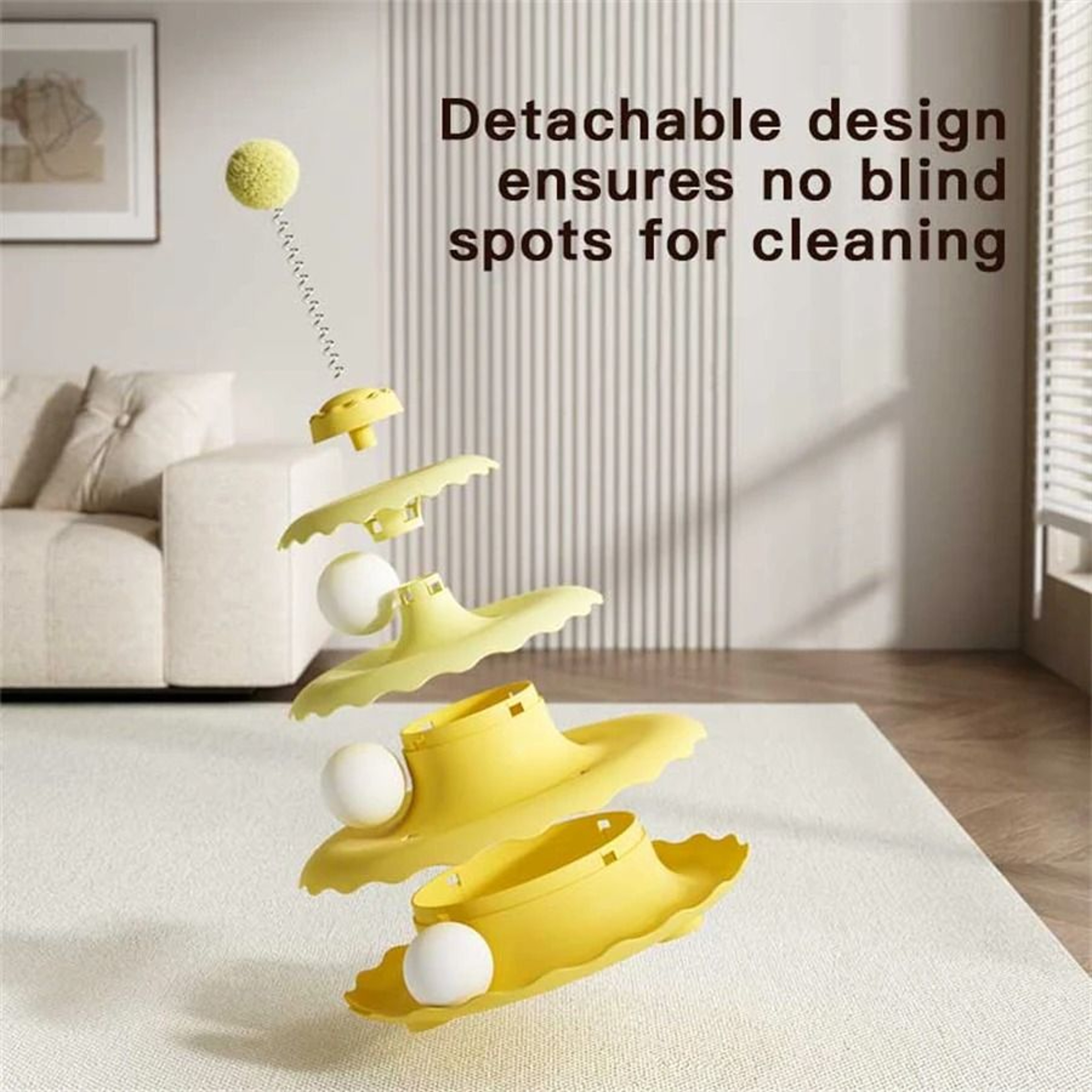 Interactive Cat Turntable Teaser Toy For Self Play 8
