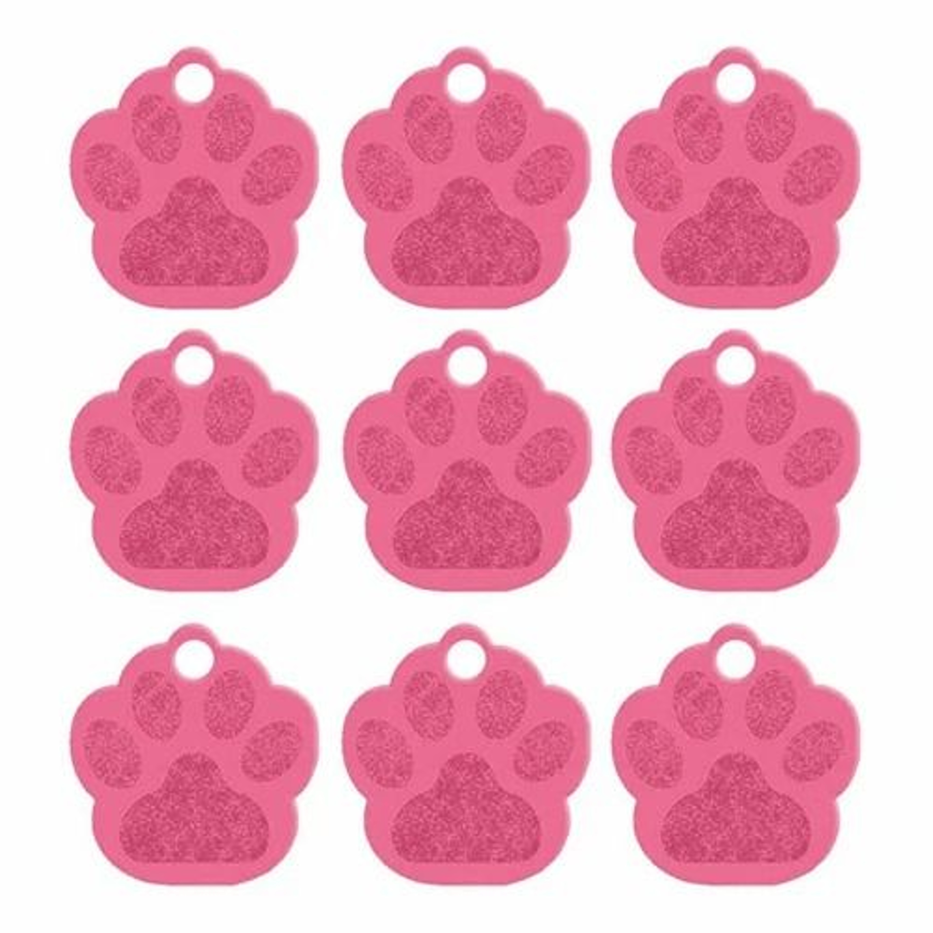 20 Piece Paw Shape Pet ID Tags For Dogs And Cats Aluminum Name Tags 1