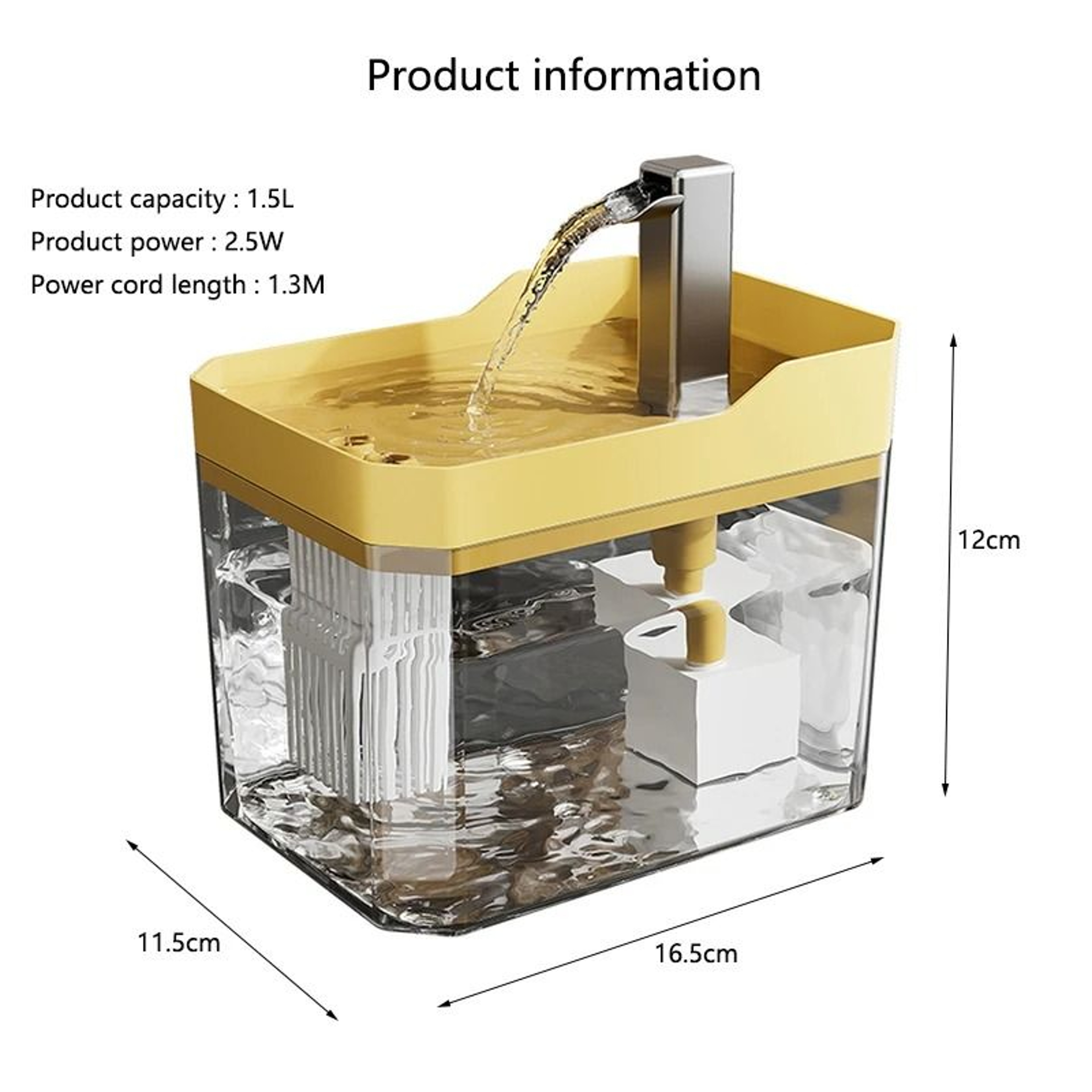Transparent Automatic Pet Water Fountain Circulating Water Dispenser For Cats And Dogs 3