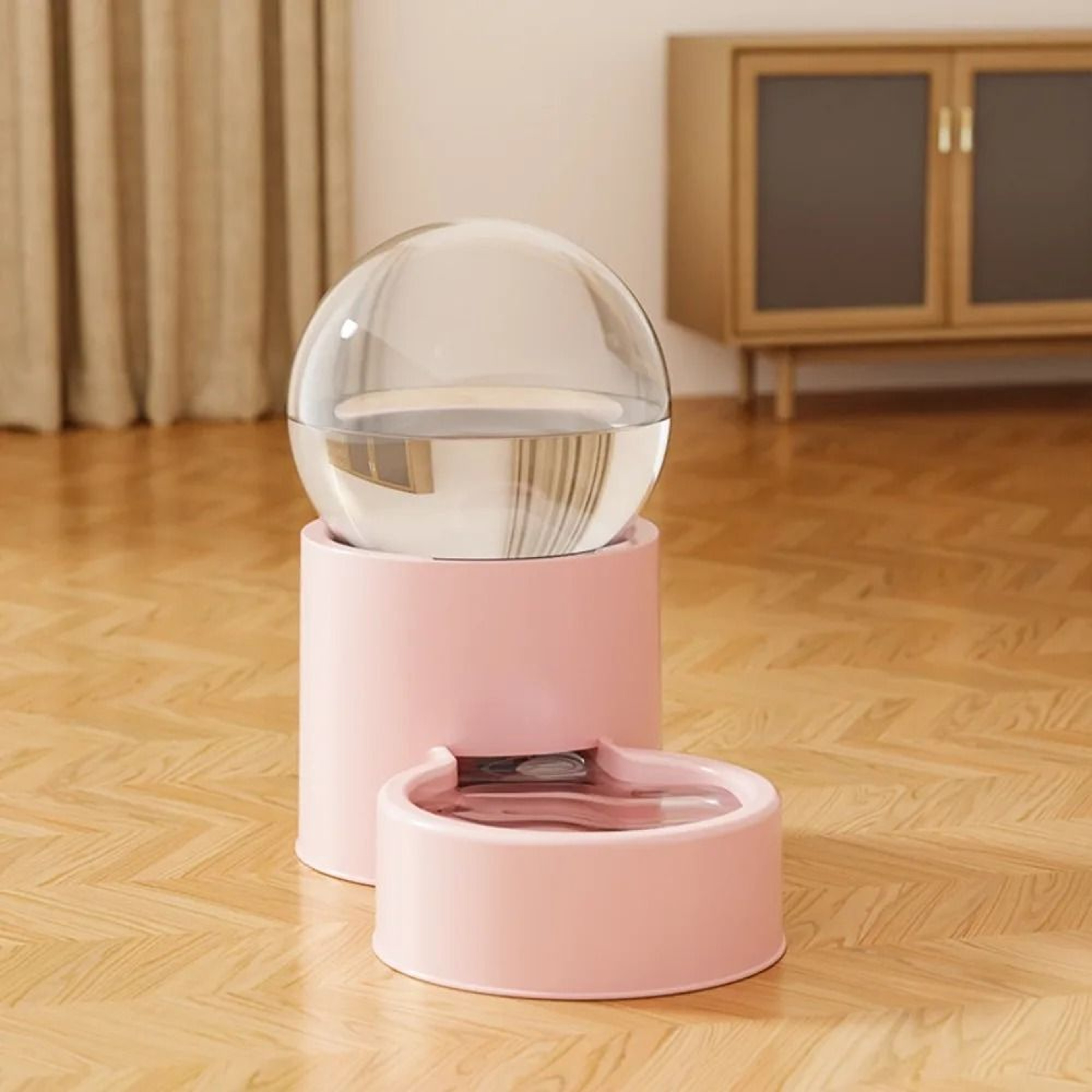 Large Capacity Automatic Pet Feeder And Leakproof Water Dispenser With Elevated Bowl 5