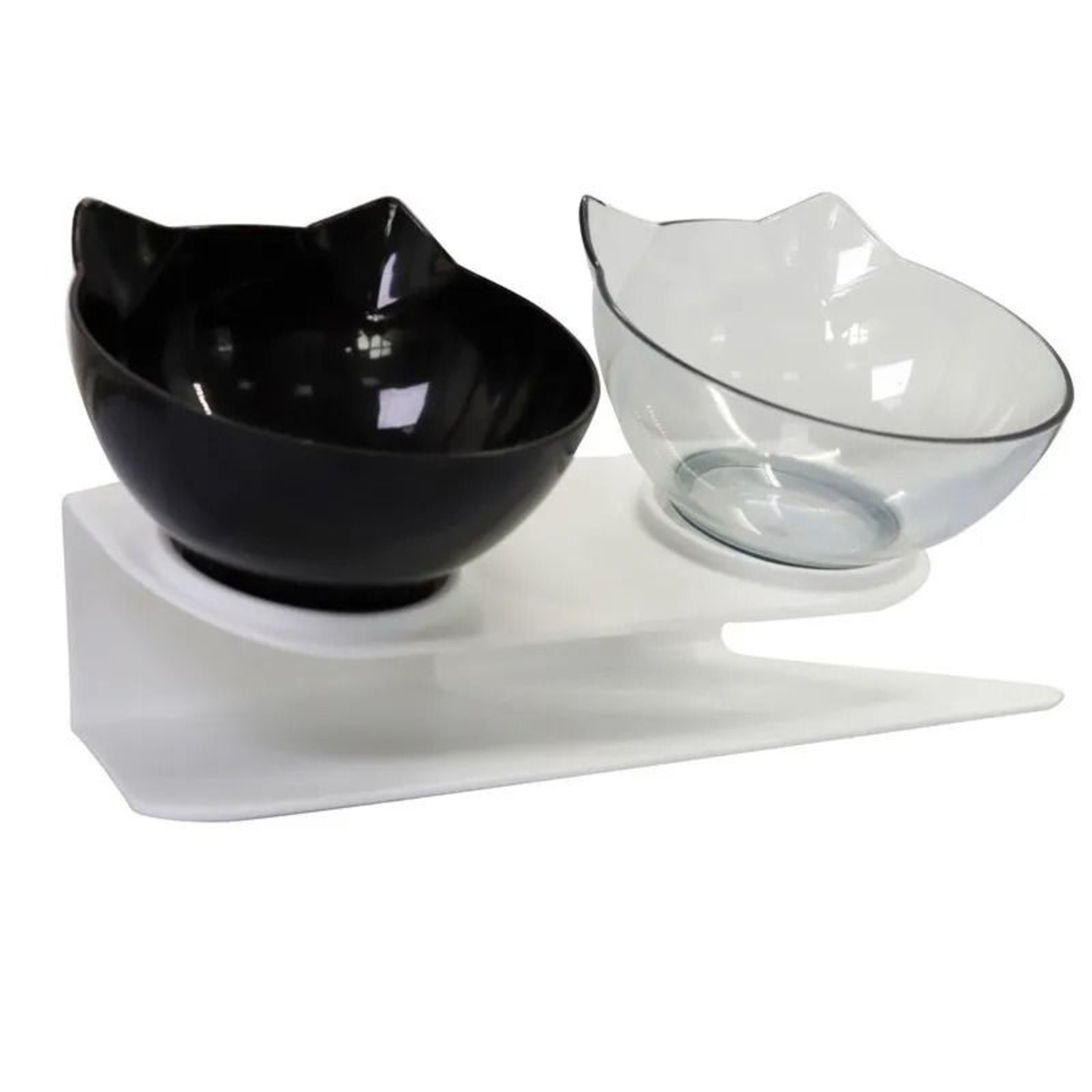 Non Slip Double Pet Feeding Bowl With Stand For Cats And Dogs 5