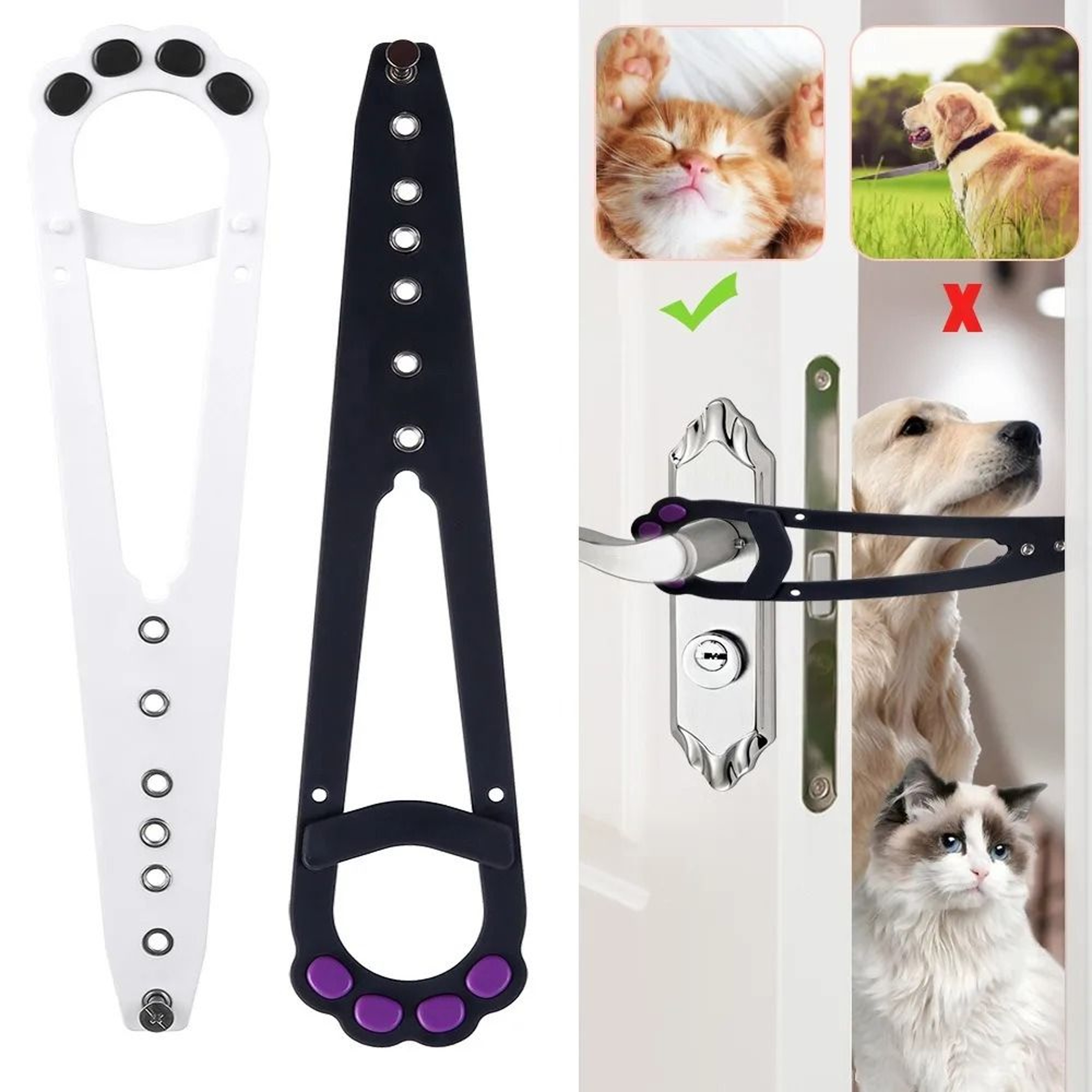 Adjustable Cat Door Holder Ring Door Stop For Pet Access And Airflow Control 10
