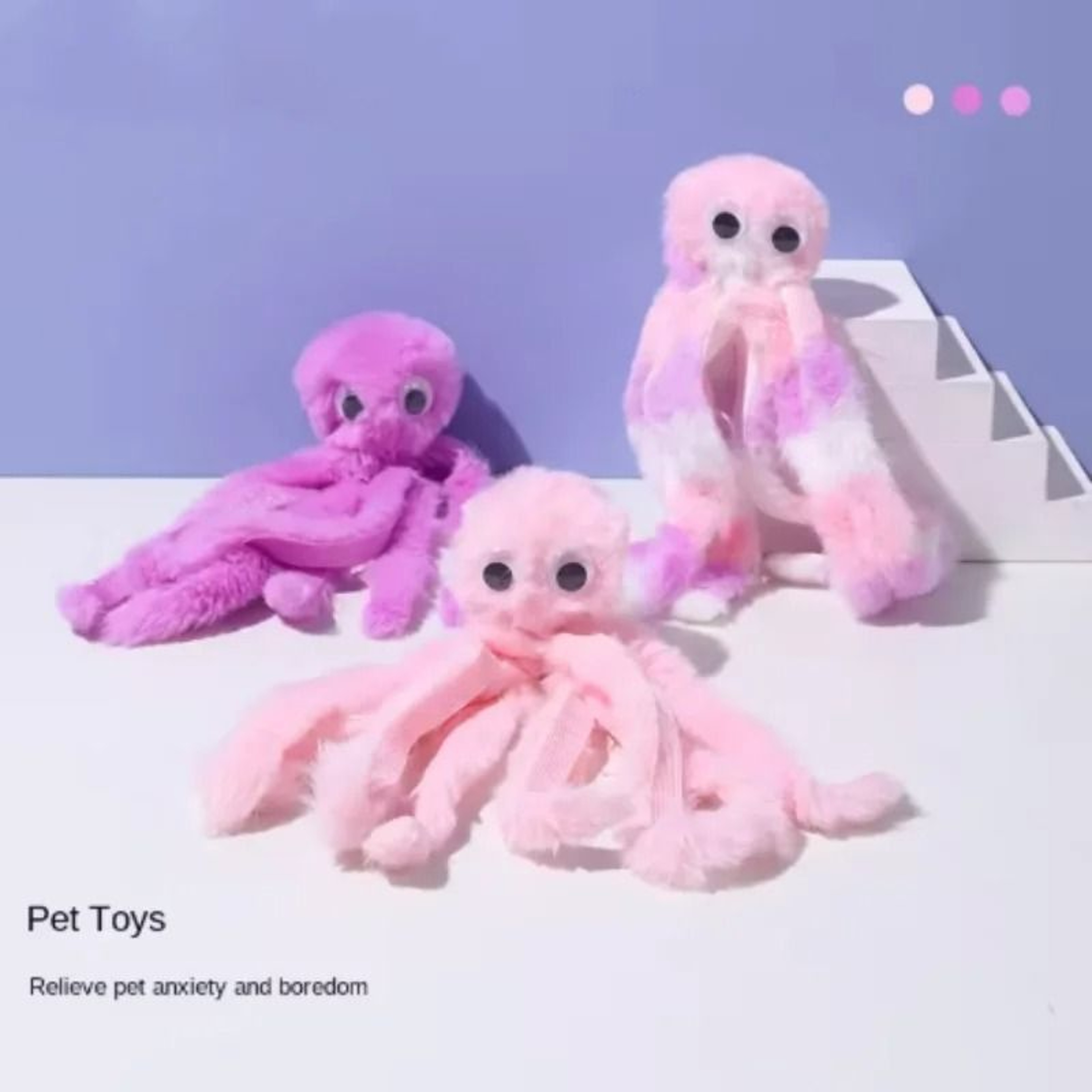 Cute Octopus Plush Cat Toy Bite Resistant Interactive Pet Toy For Cats And Dogs 6