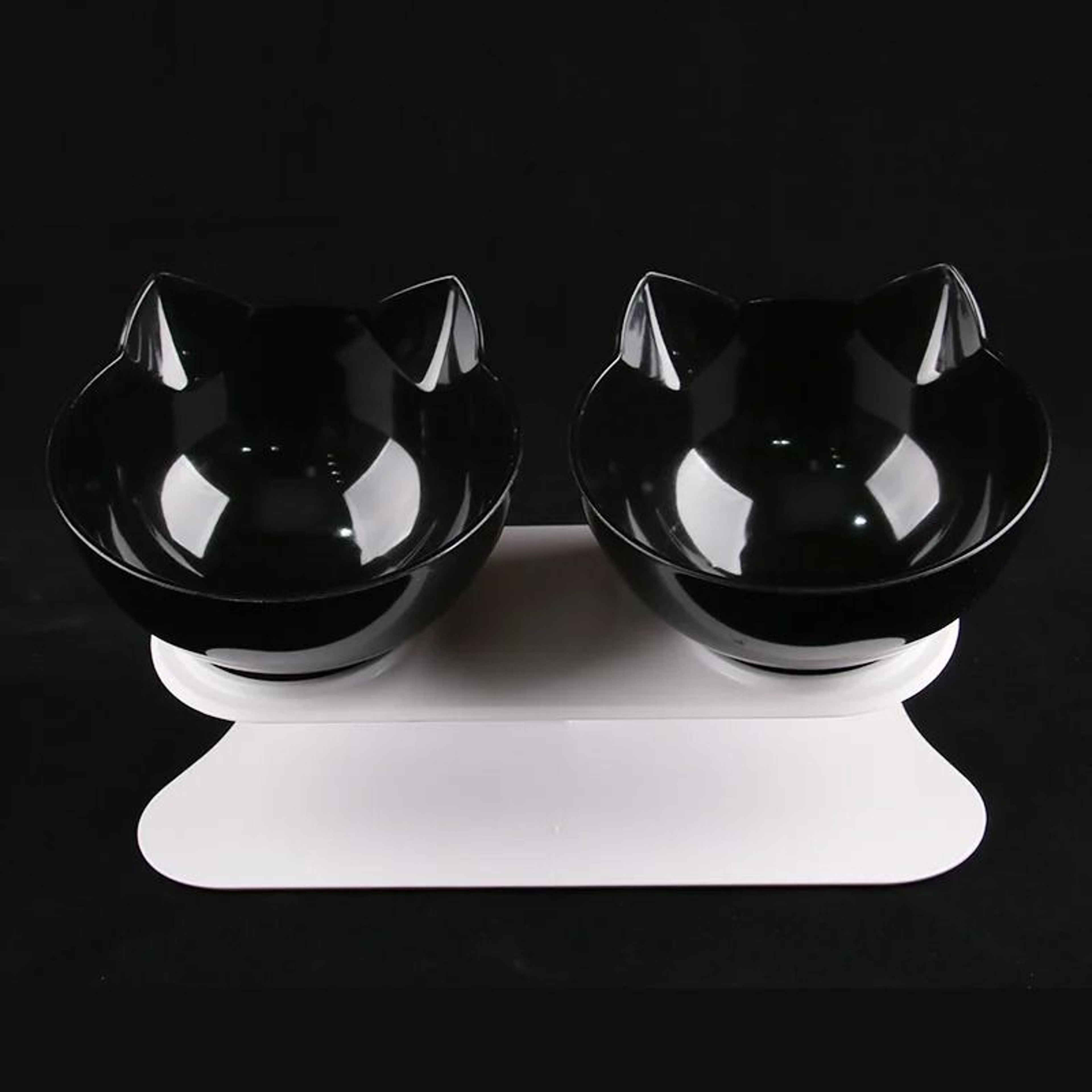 Non Slip Double Cat Bowl With Inclined Stand For Food And Water 8