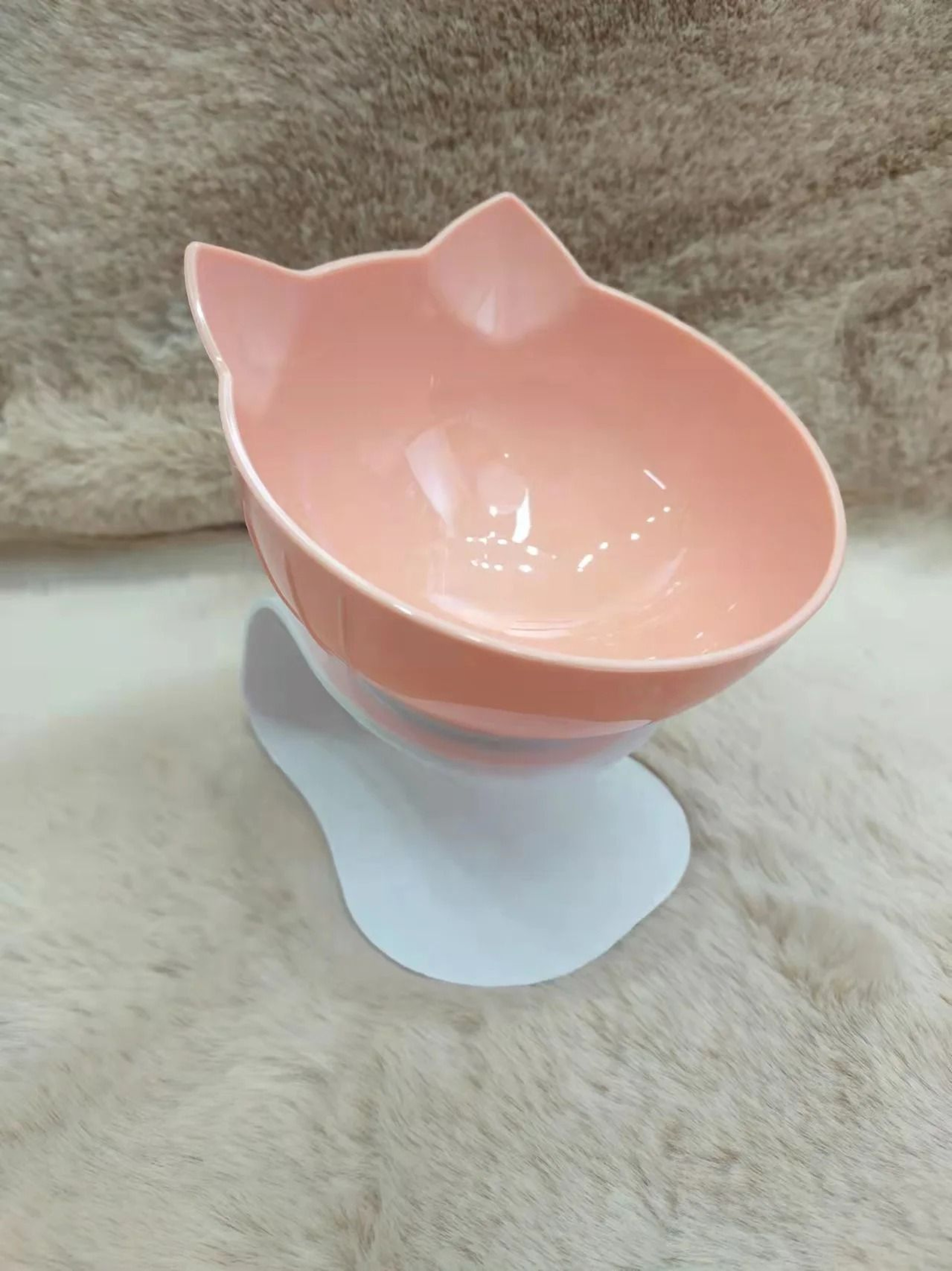 Non Slip Double Cat Bowl With Inclined Stand For Food And Water 4
