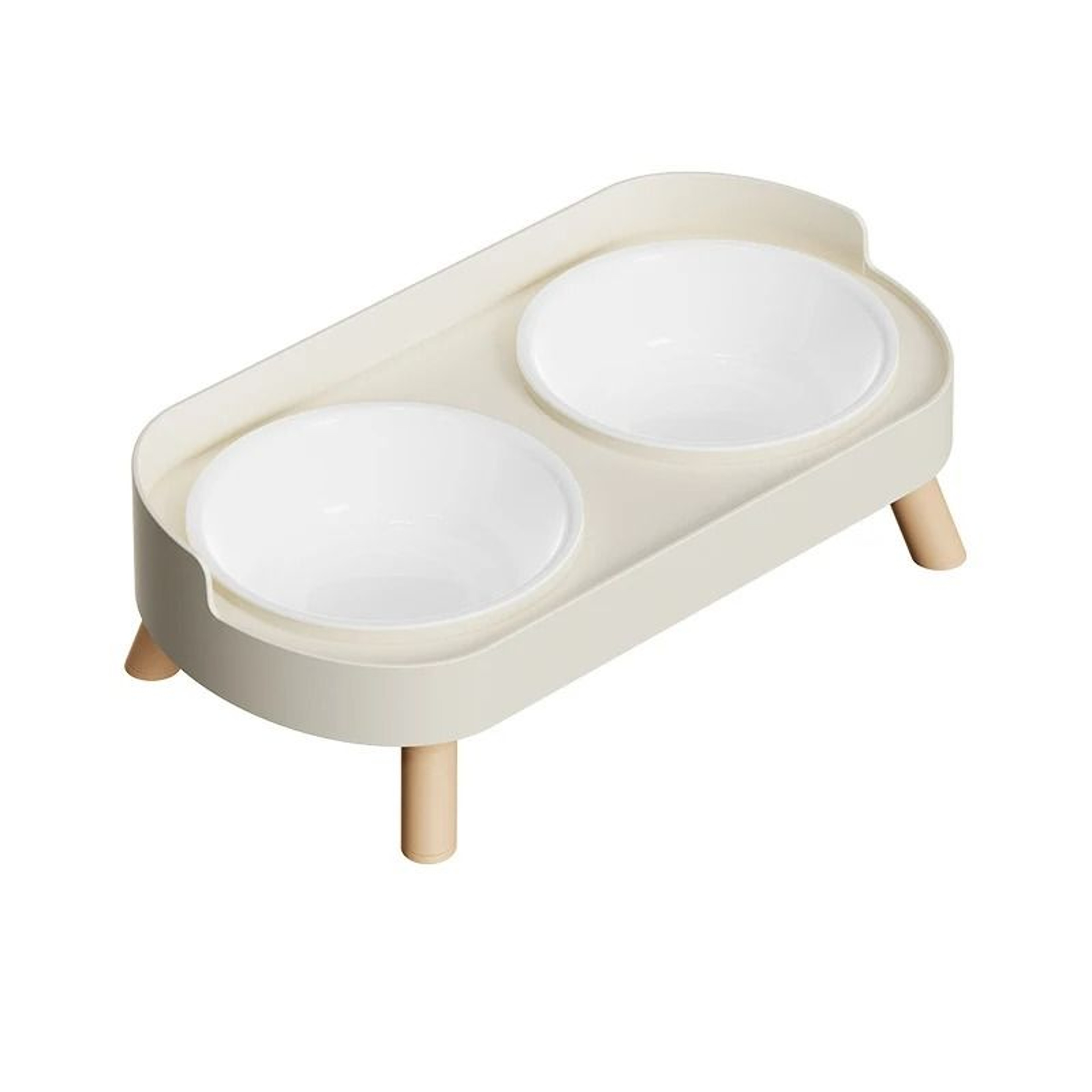 Double Elevated Pet Bowl No Spill Food And Water Feeder With Anti Slip Stand For Cats And Dogs 1