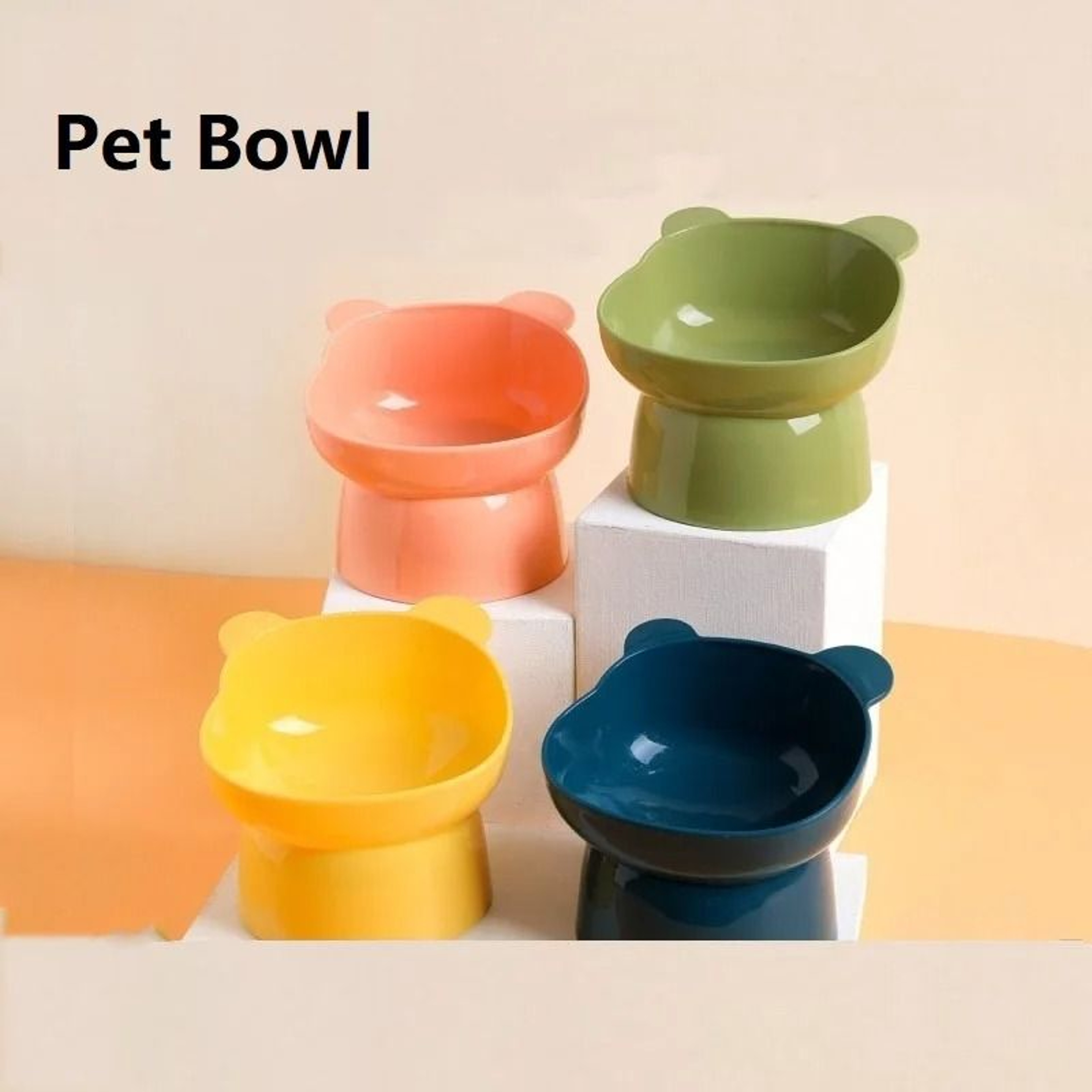 Elevated Cat Bowls Anti Vomiting Tilted Feeder And Waterer Set 10