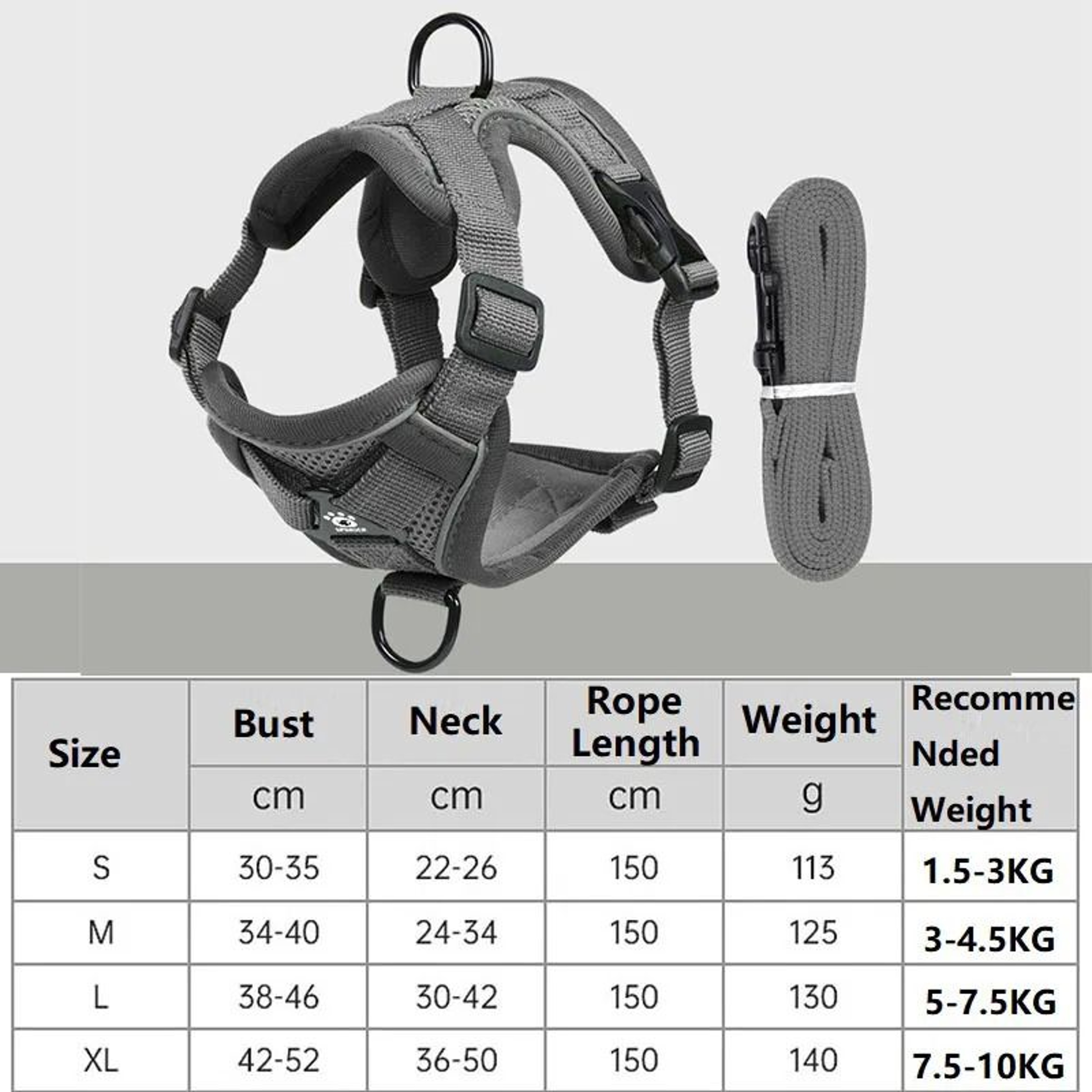 Adjustable Anti Escape Cat Harness And Leash Set 2