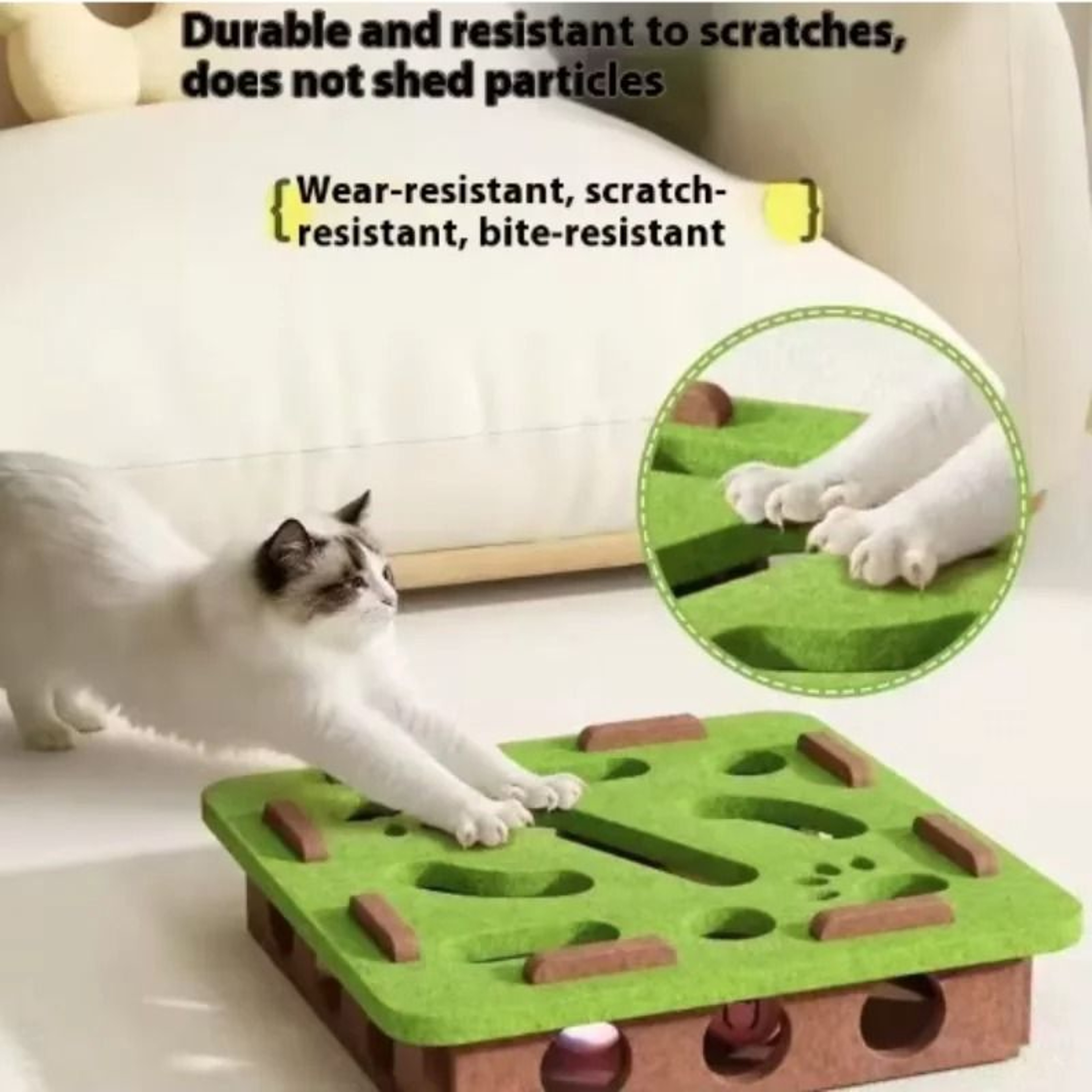 Interactive Felt Cat Maze Puzzle Toy With Bell Balls 12