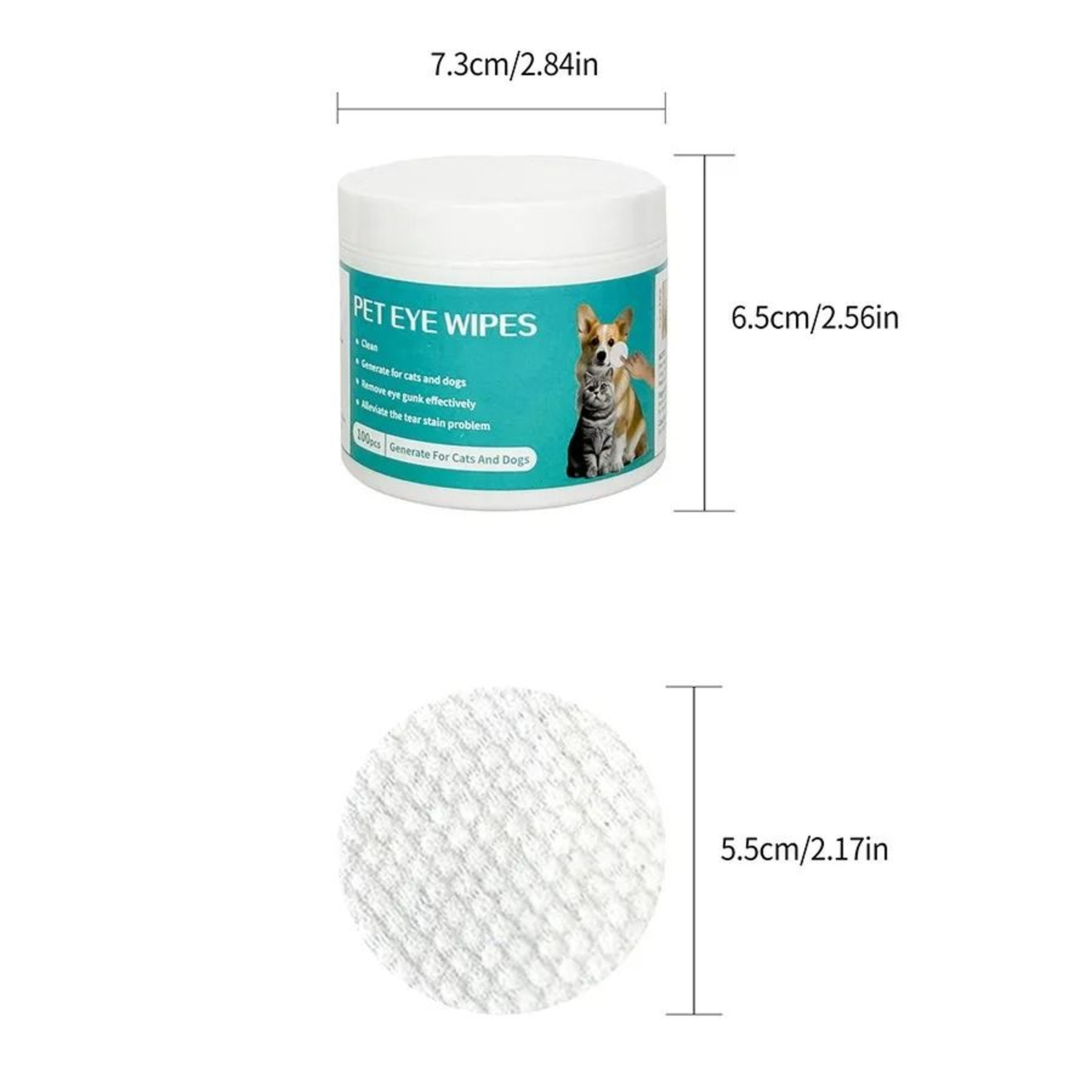 Gentle Pet Eye Wipes For Tear Stain Cleaning 2