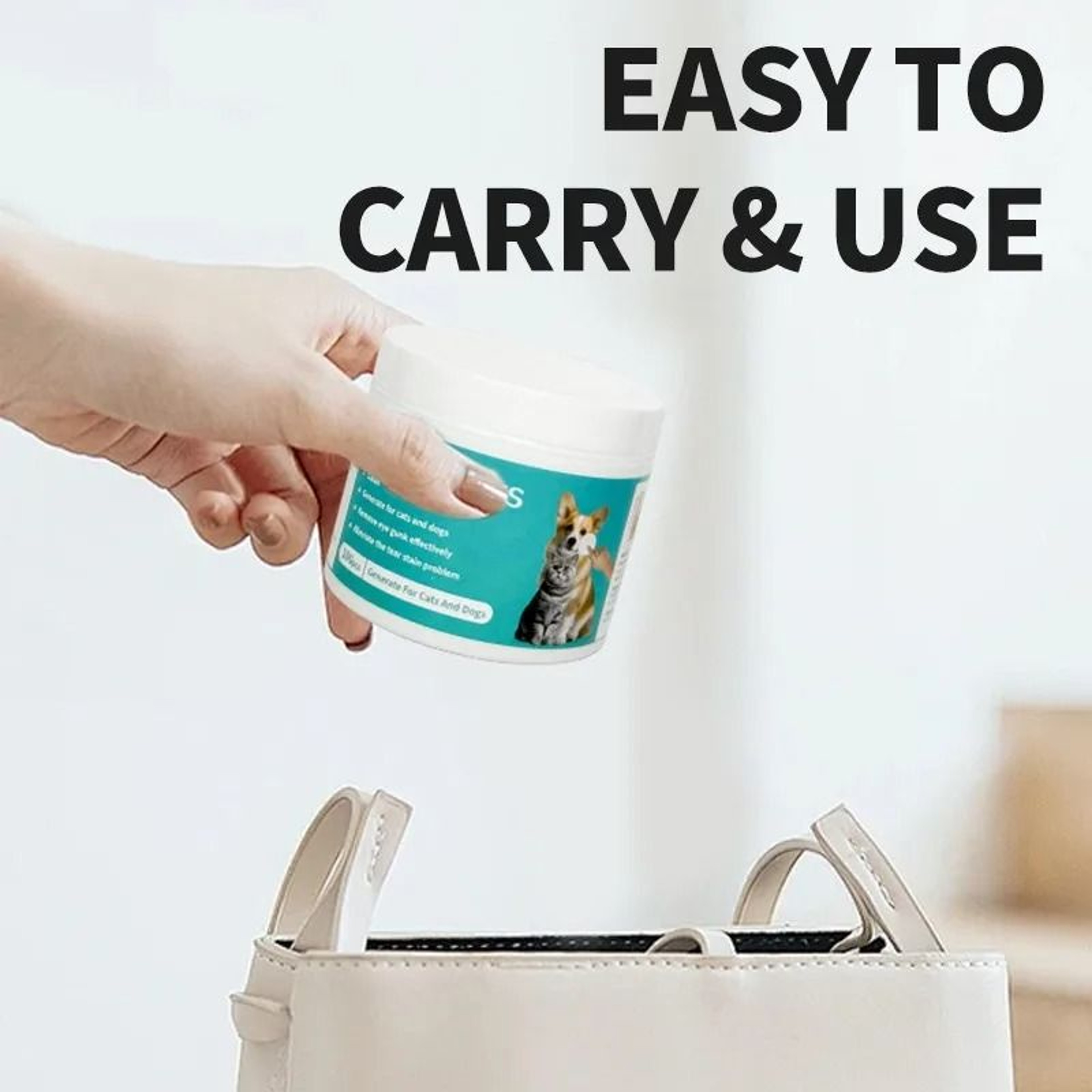 Gentle Pet Eye Wipes For Tear Stain Cleaning 6