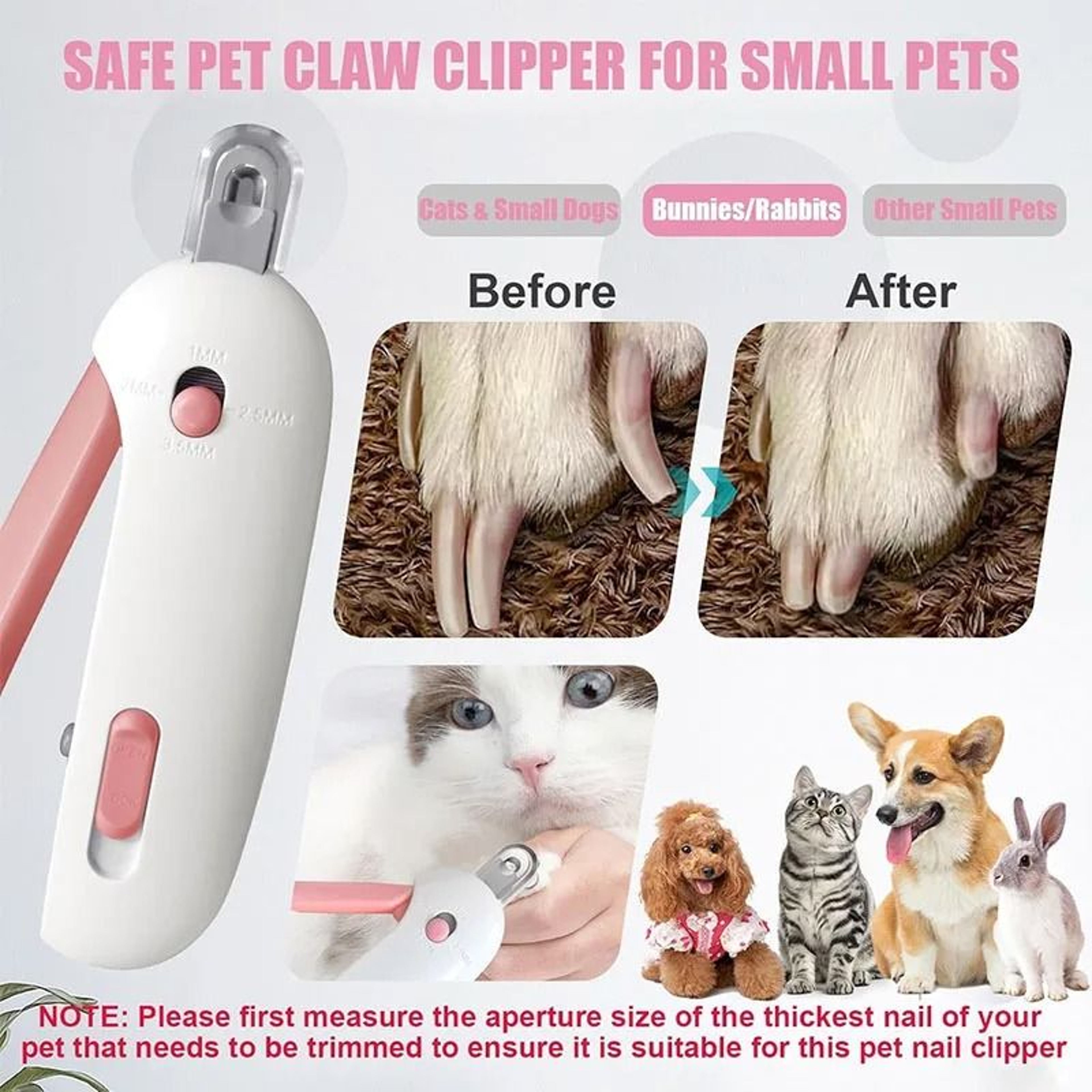Adjustable Pet Nail Clipper With File For Cats And Dogs 5