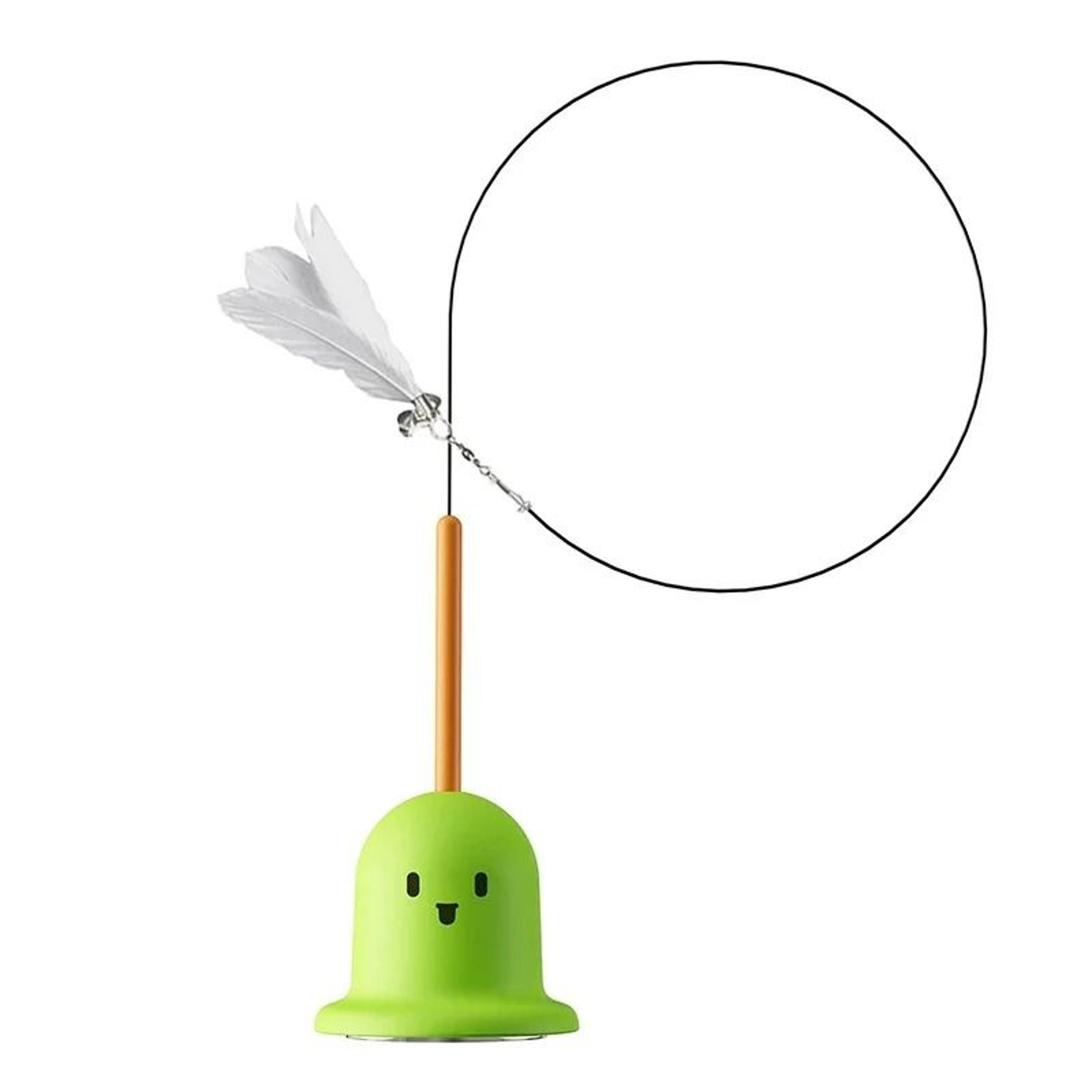 Suction Cup Cat Teaser Rod With Feather Bell For Indoor Play 4