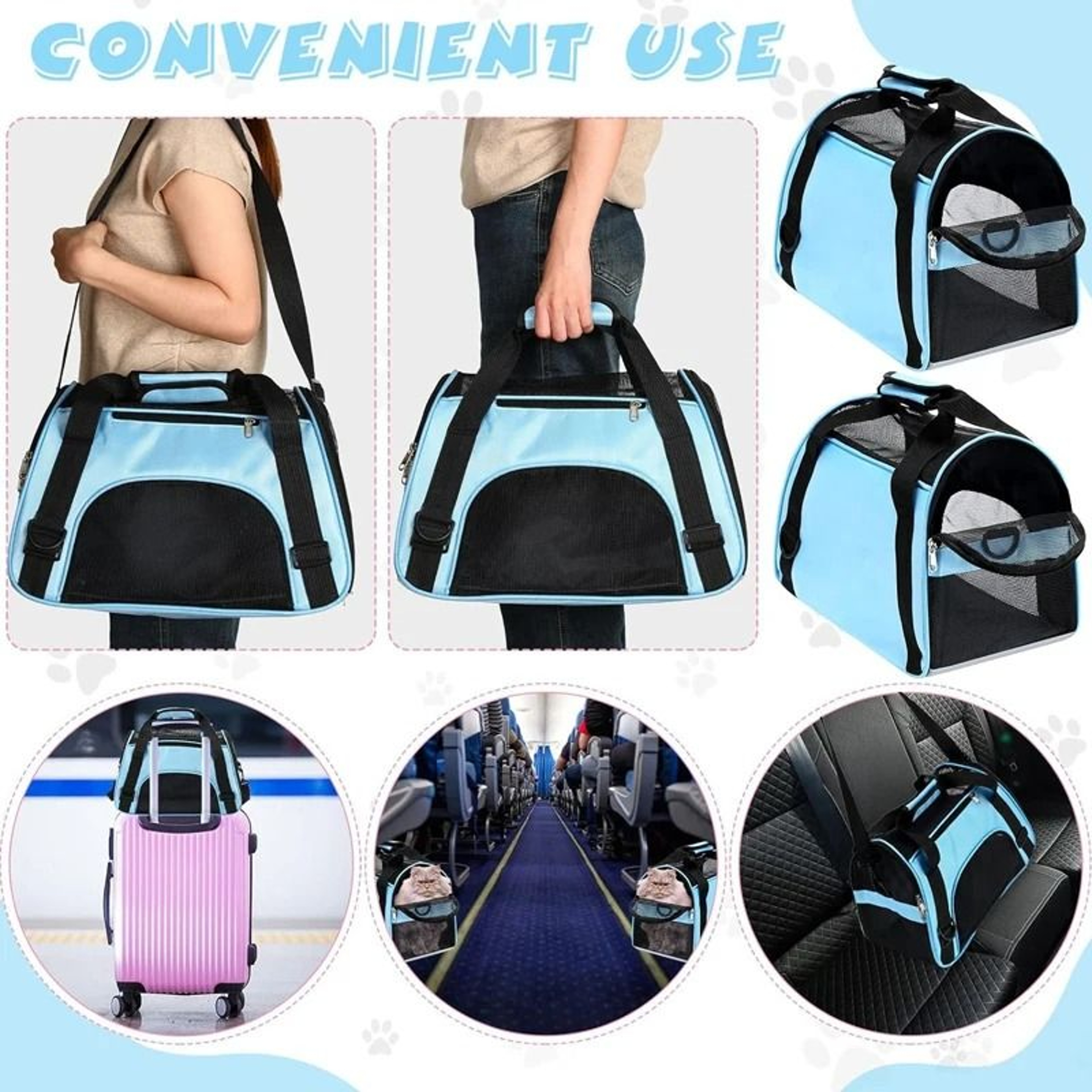 Portable Mesh Cat Carrier Bag For Dogs And Travel 11
