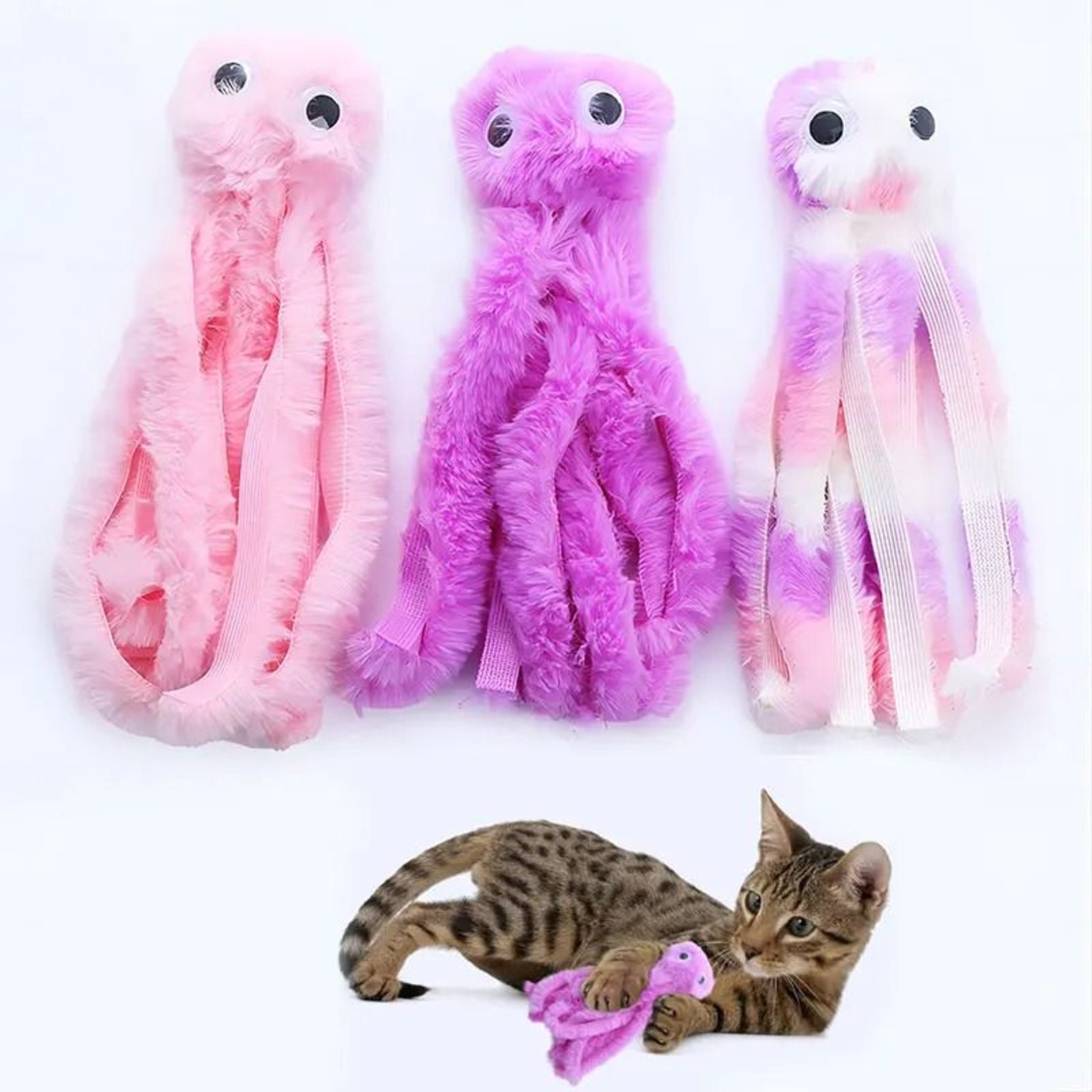 Cute Octopus Plush Cat Toy For Interactive Bite Play 0