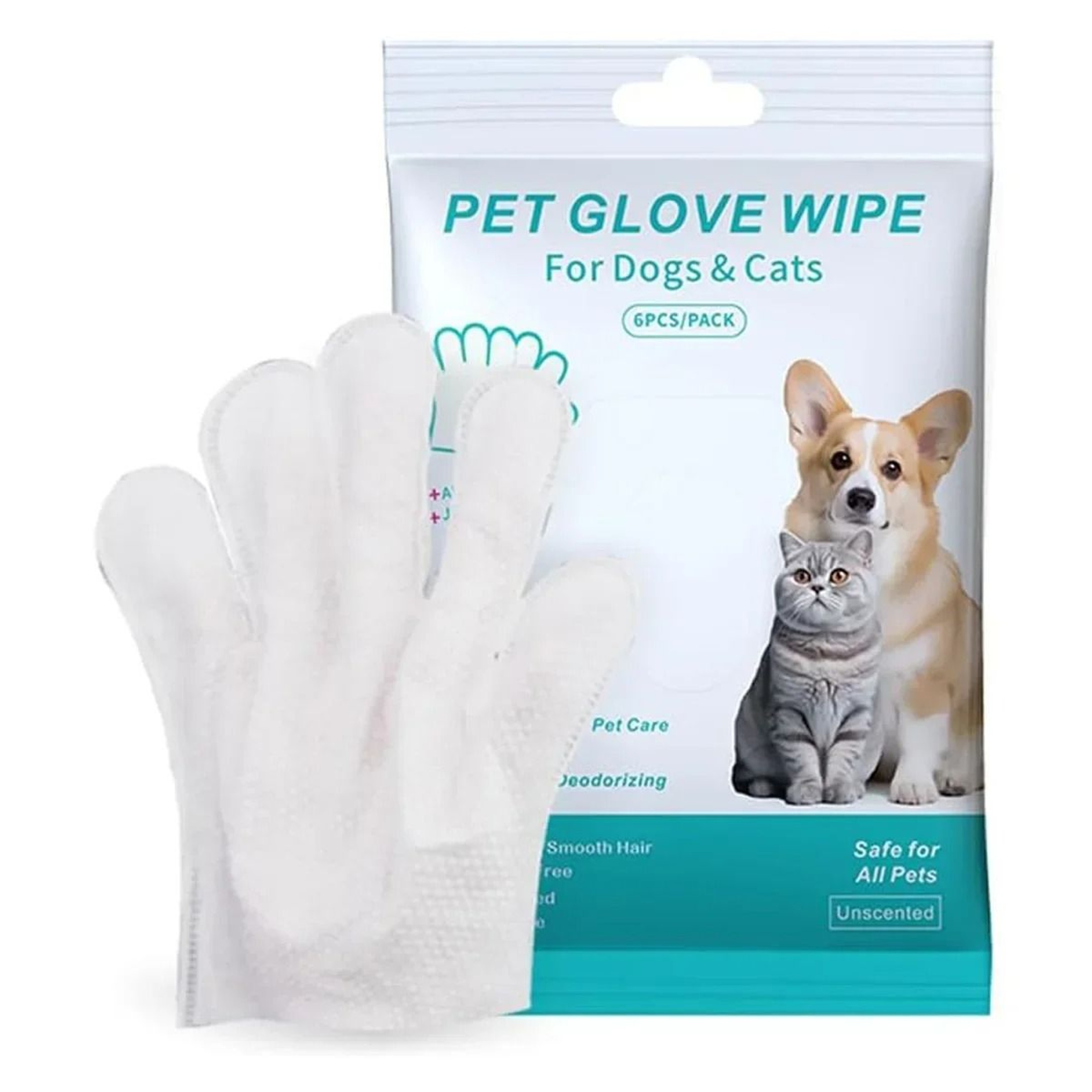 Unscented Pet Cleaning Glove Wipes For Dogs And Cats 0