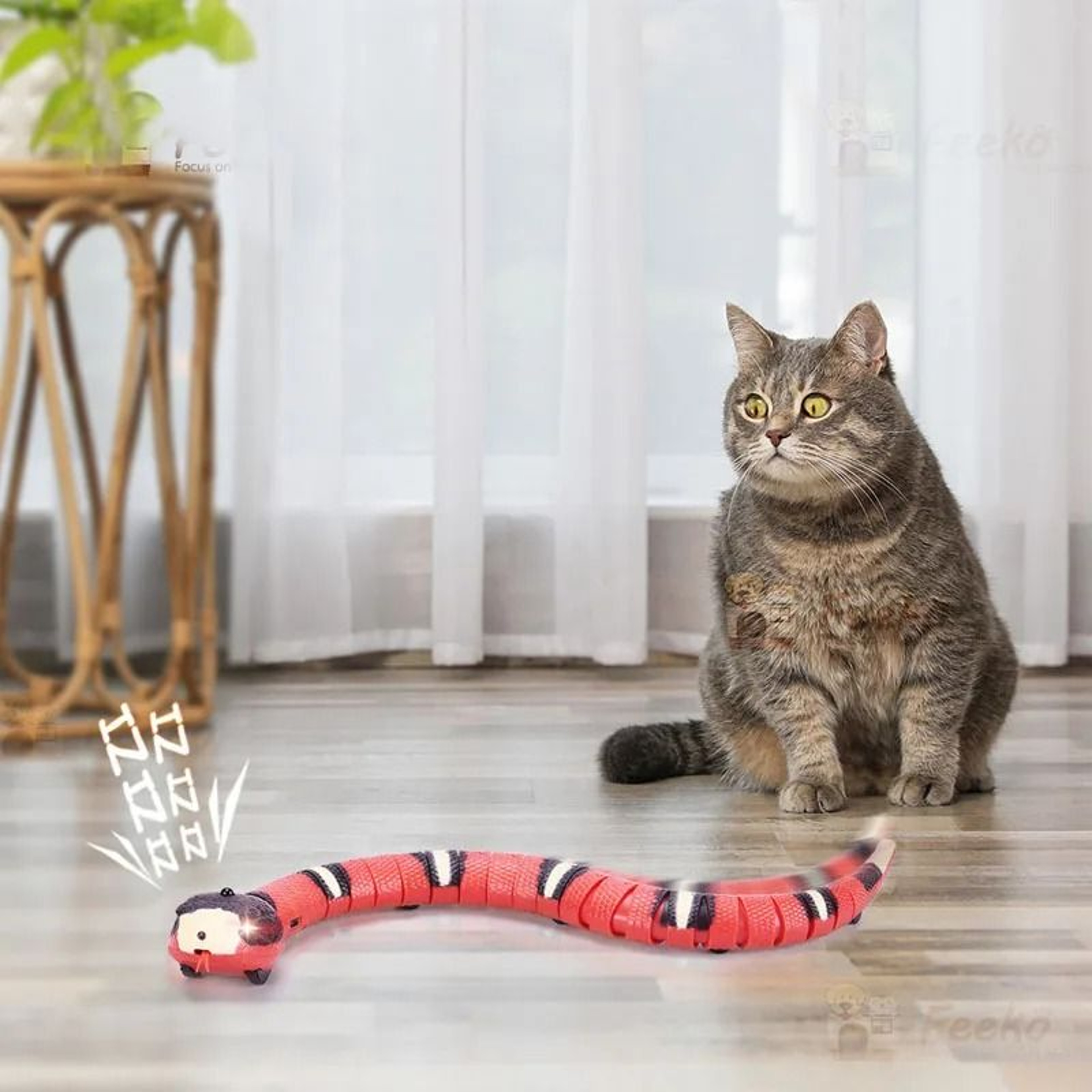 Smart Sensing Snake Cat Toy USB Rechargeable Interactive Toy 7