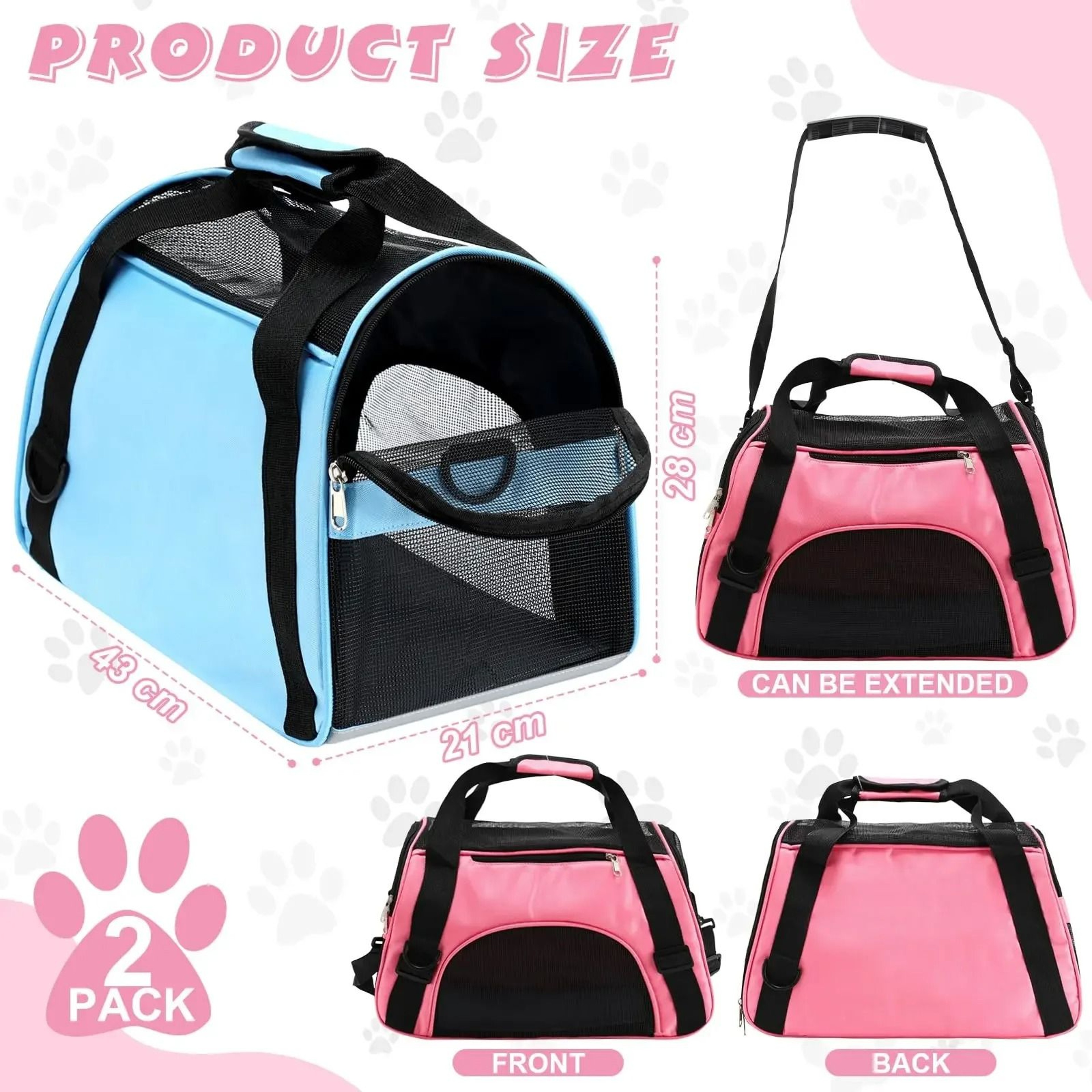 Breathable Foldable Cat Carrier Bag For Travel 0
