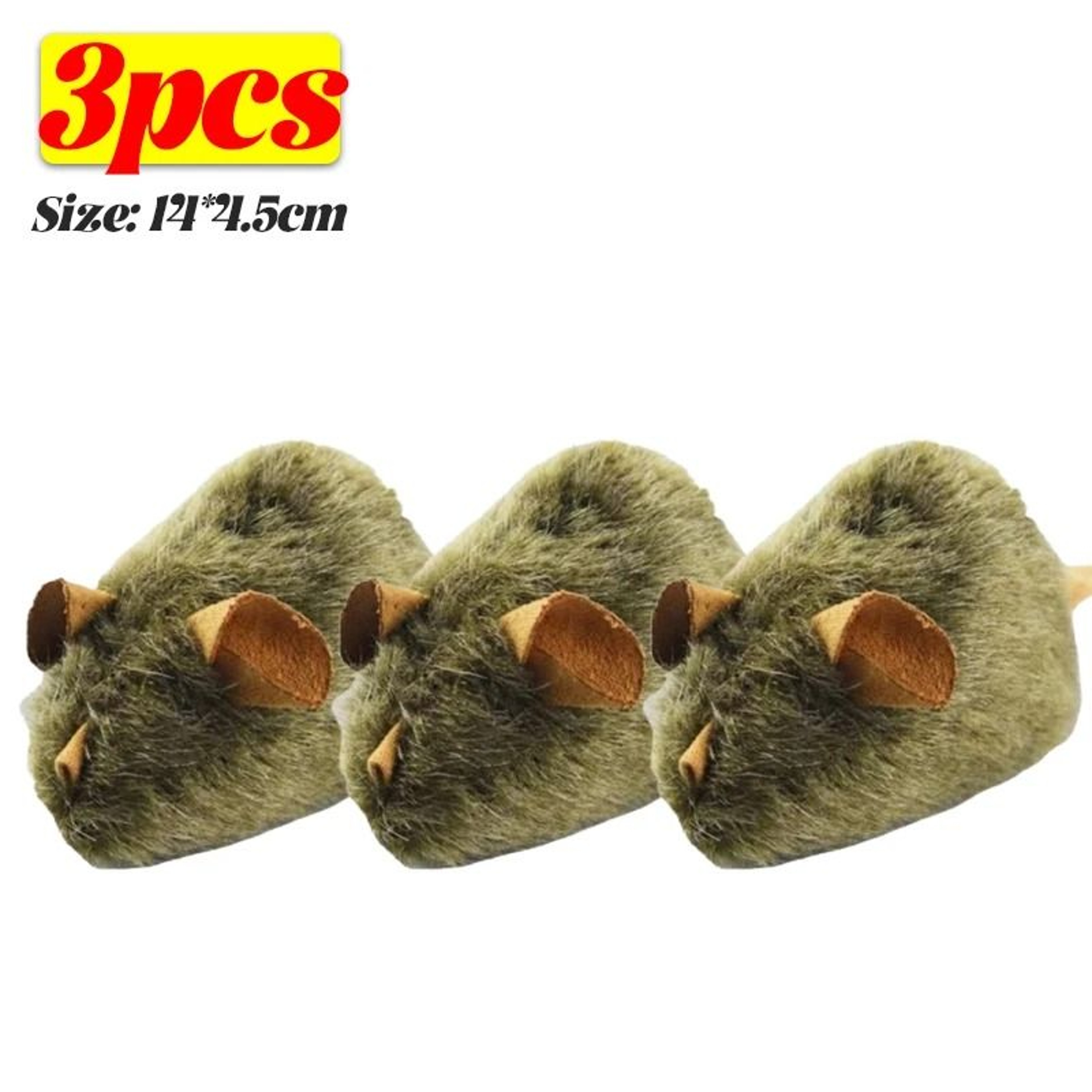 Squeaky Plush Mouse Cat Toy For Indoor Chasing Biting And Hunting Play 2