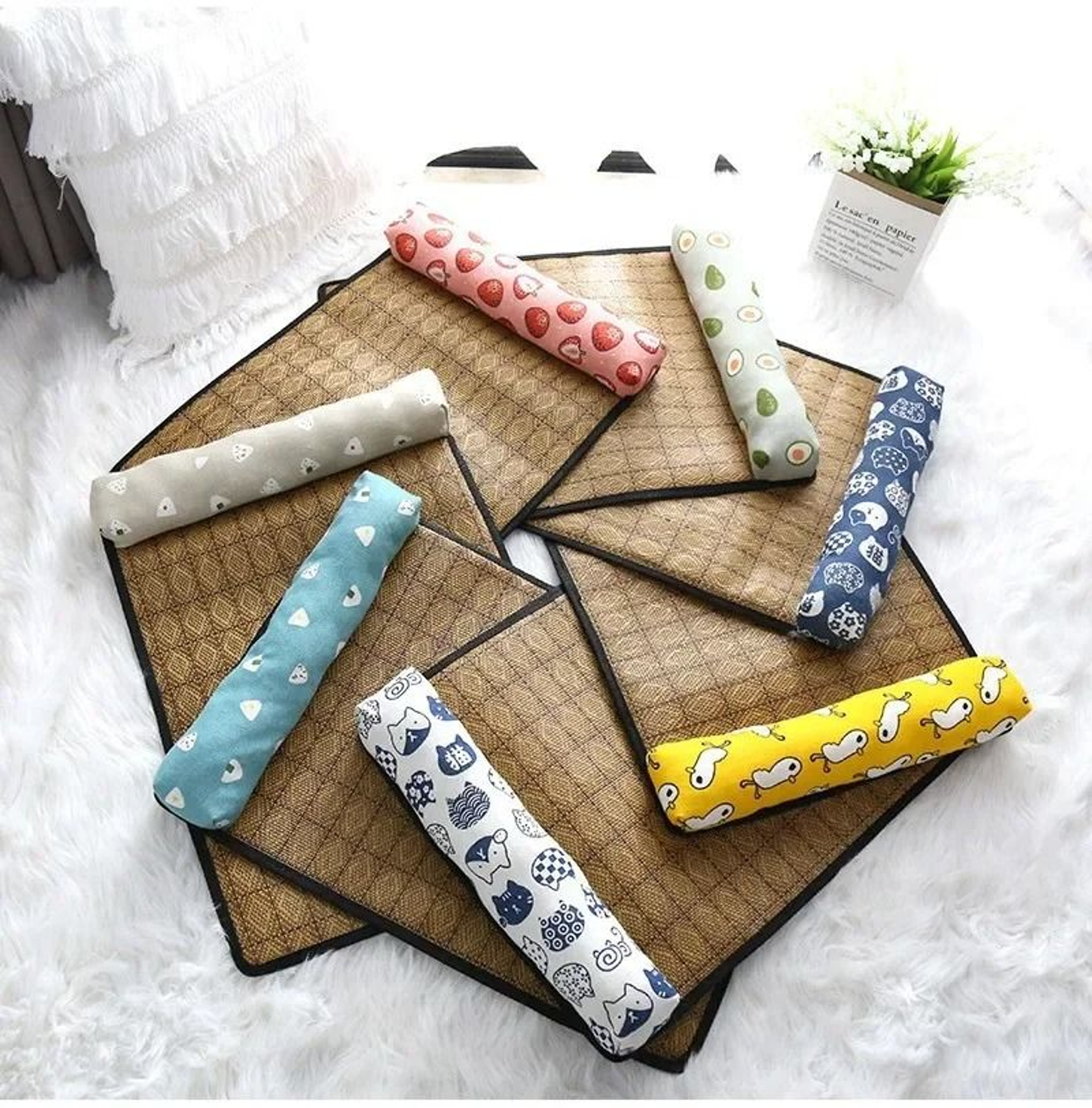 Natural Rattan Cat Cooling Mat For Summer Rest 13