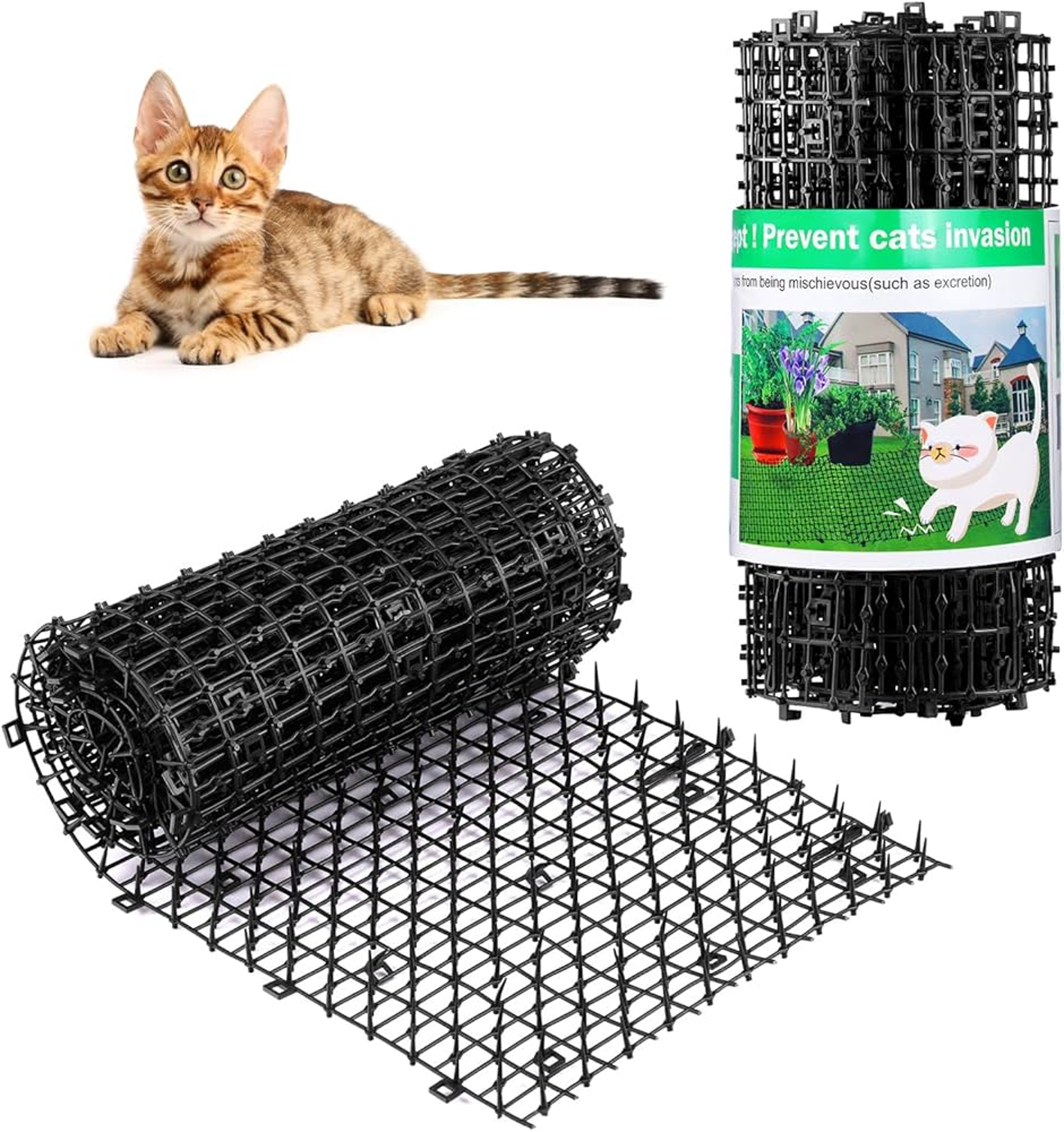 Garden Cat Scat Mat Plastic Prickle Strip For Digging And Pest Deterrent 6