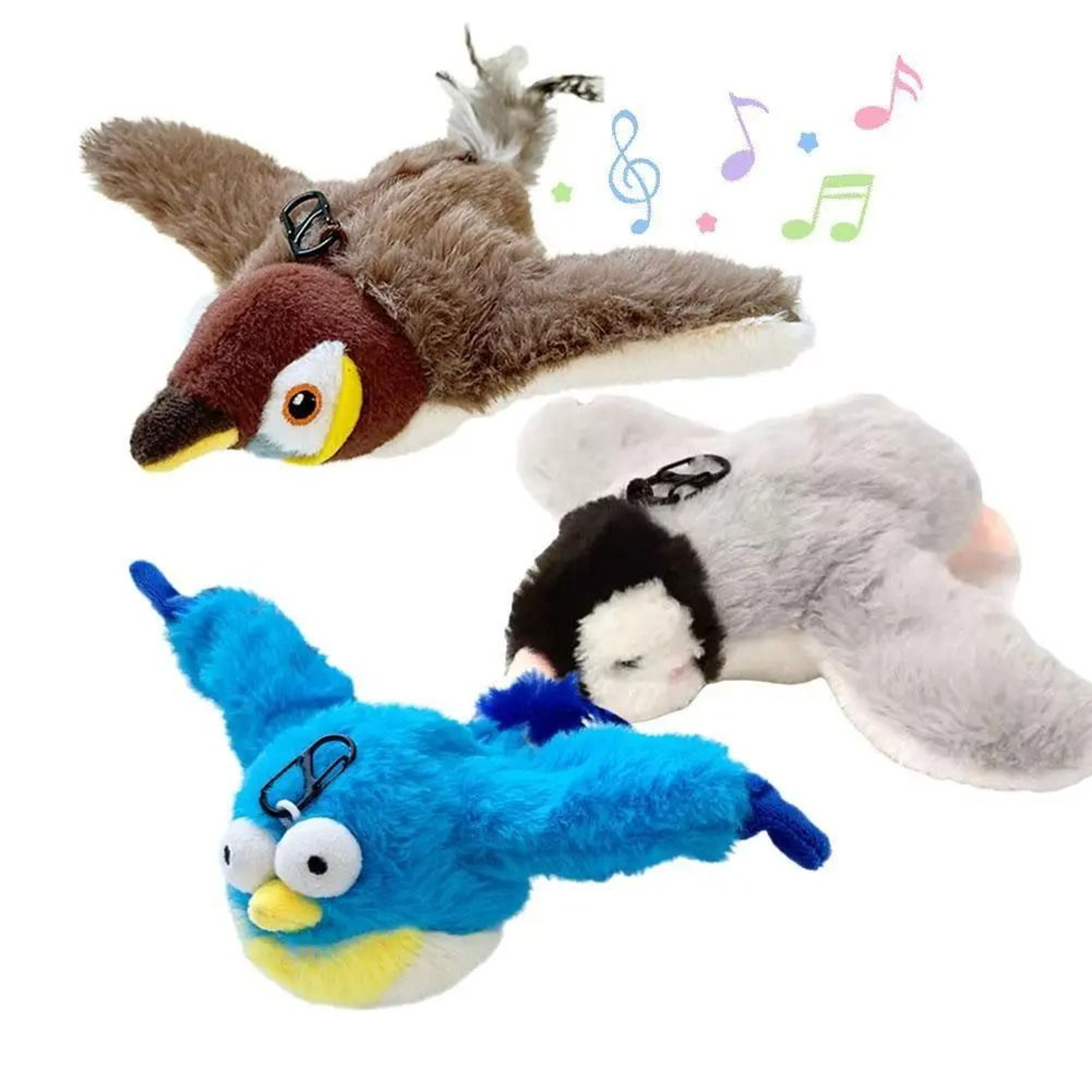 Rechargeable Flapping Bird Cat Toy With Catnip And Chirping Interactive Play 3