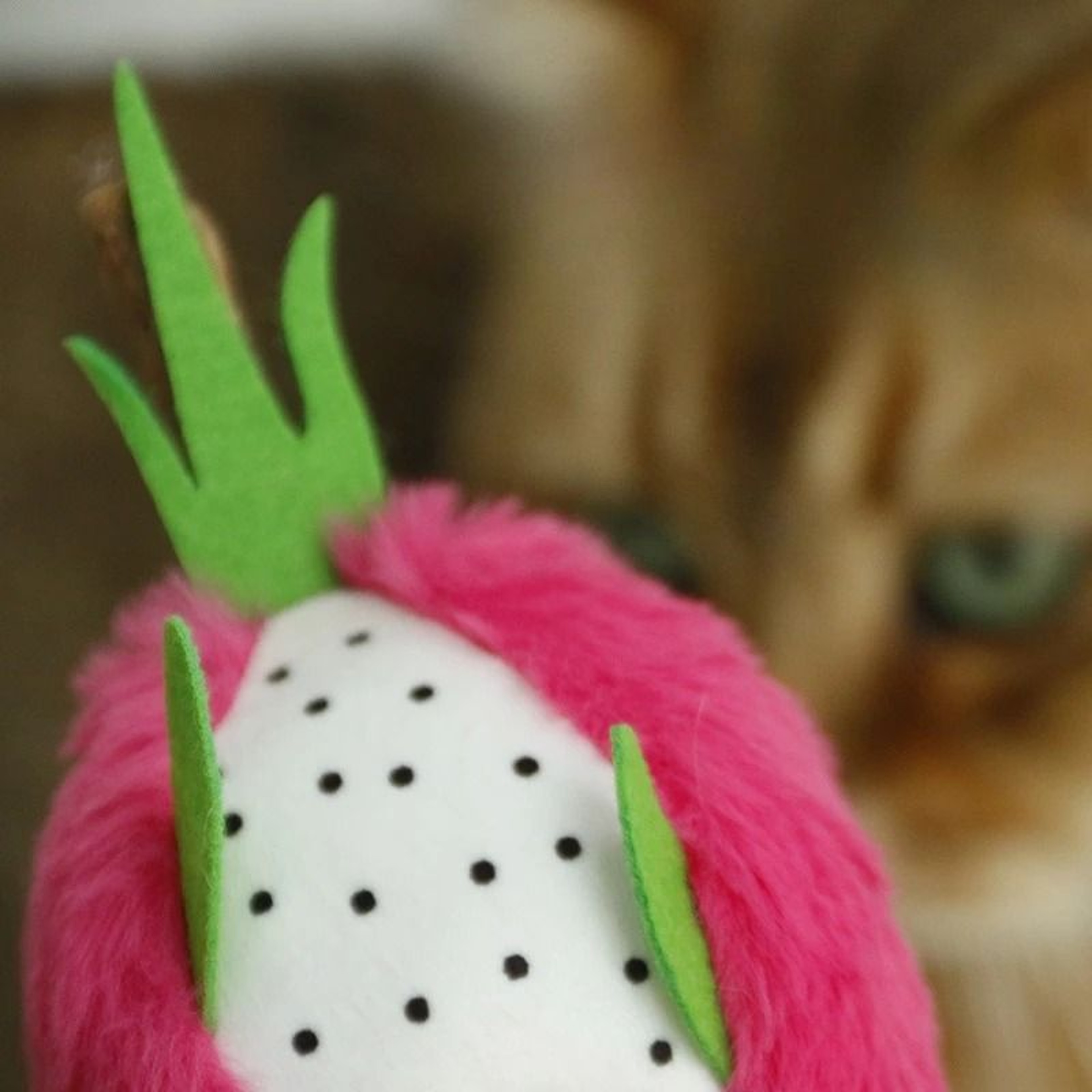 Dragon Fruit Catnip Plush Chew Toy For Kitten Teeth Cleaning Play 6
