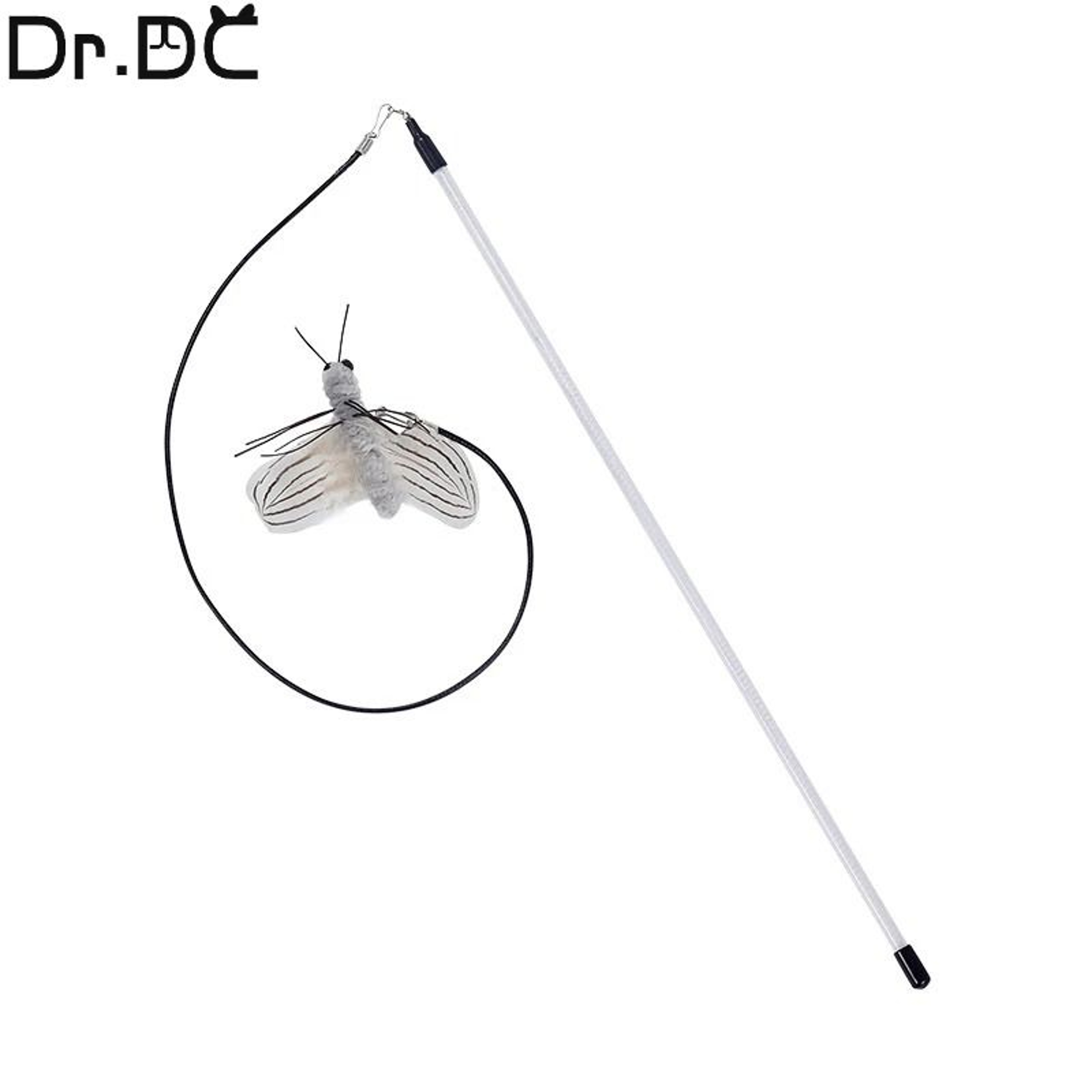 Dragonfly Feather Cat Teaser Stick Head For Interactive Wand Play 1