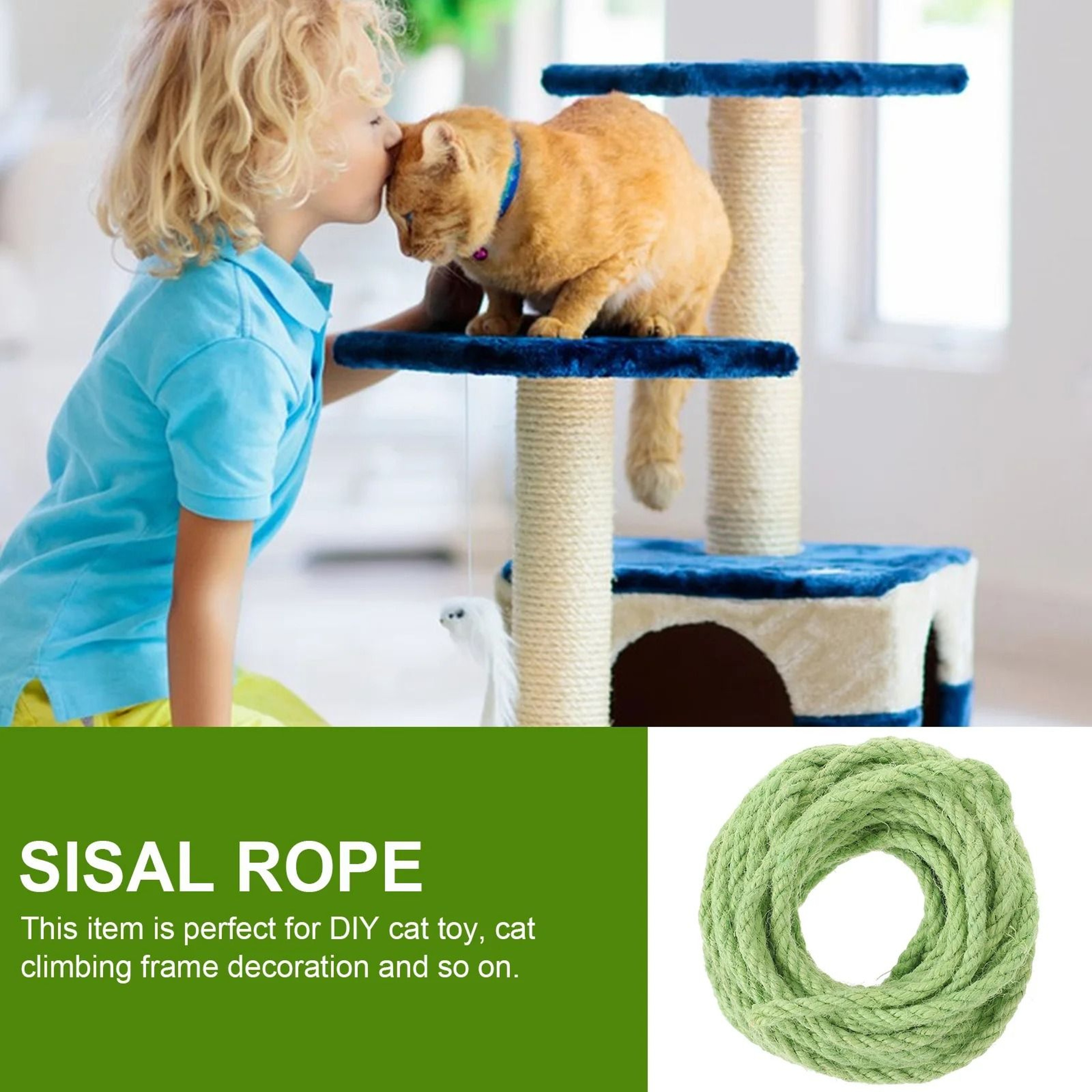Durable Sisal Rope For Cat Scratching Posts Climbing Frames And DIY Toys 1