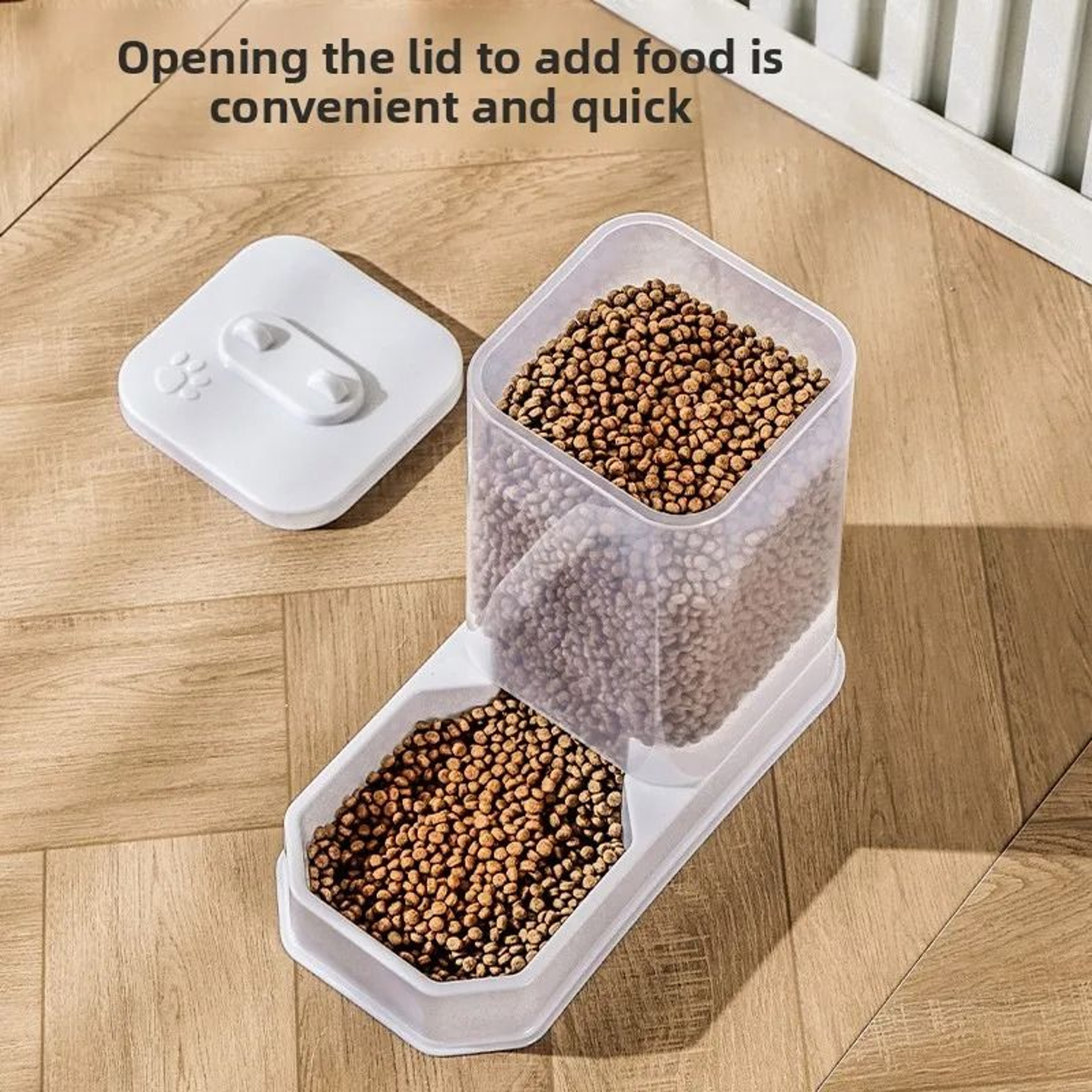 PawEase Large Capacity Automatic Pet Food And Water Dispenser 3