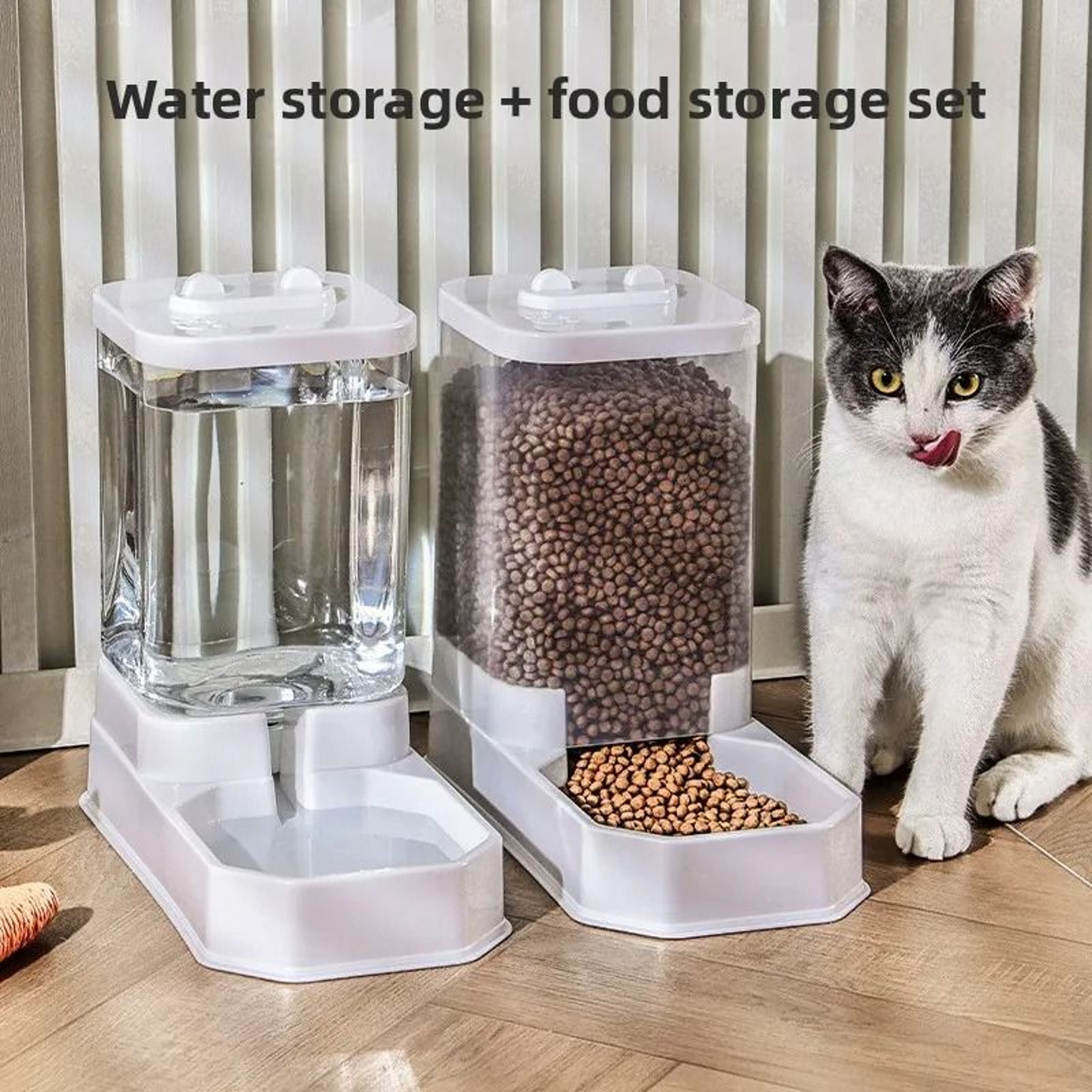 PawEase Large Capacity Automatic Pet Food And Water Dispenser 0