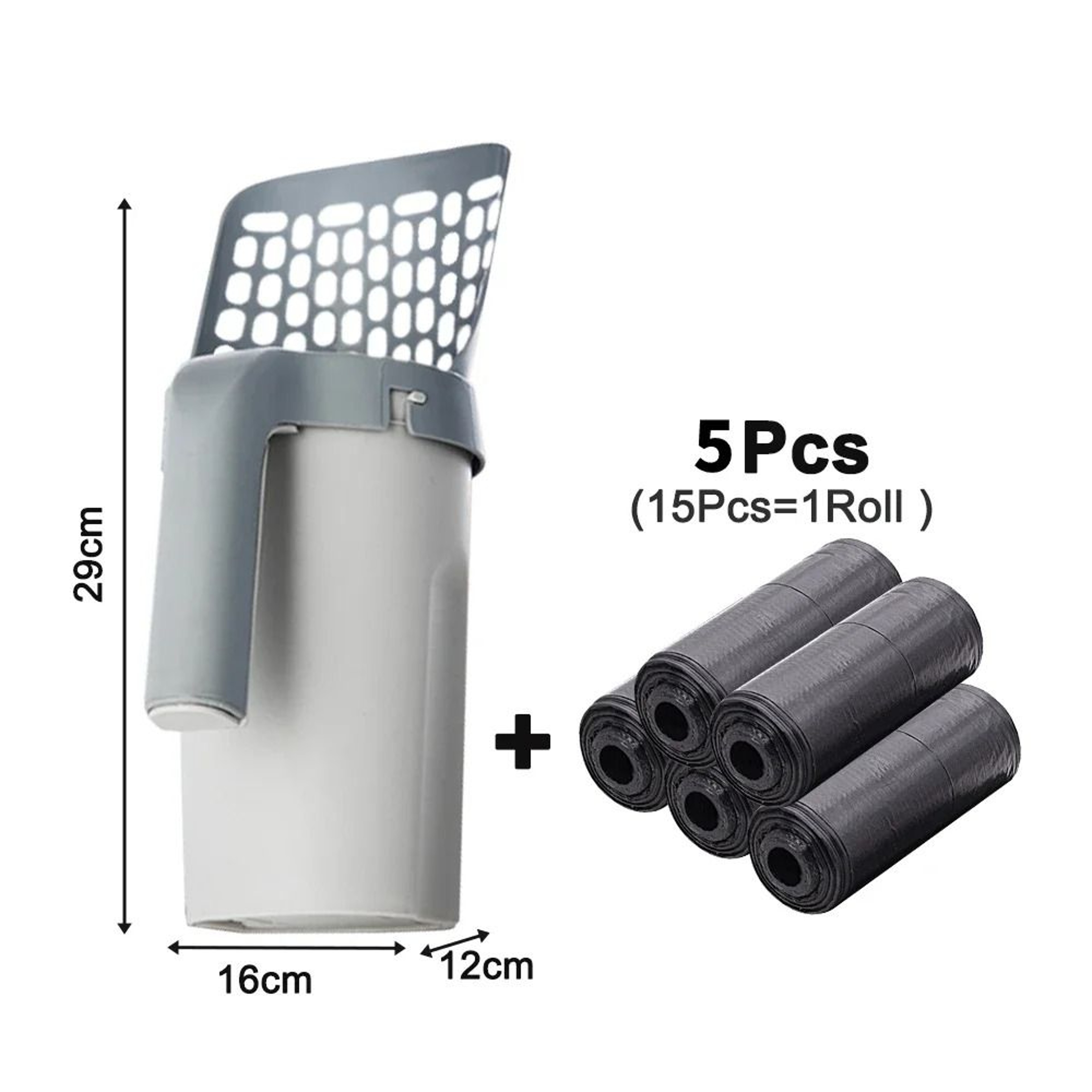 Cat Litter Scoop With Refill Bags For Cleaner Faster Waste Disposal 4