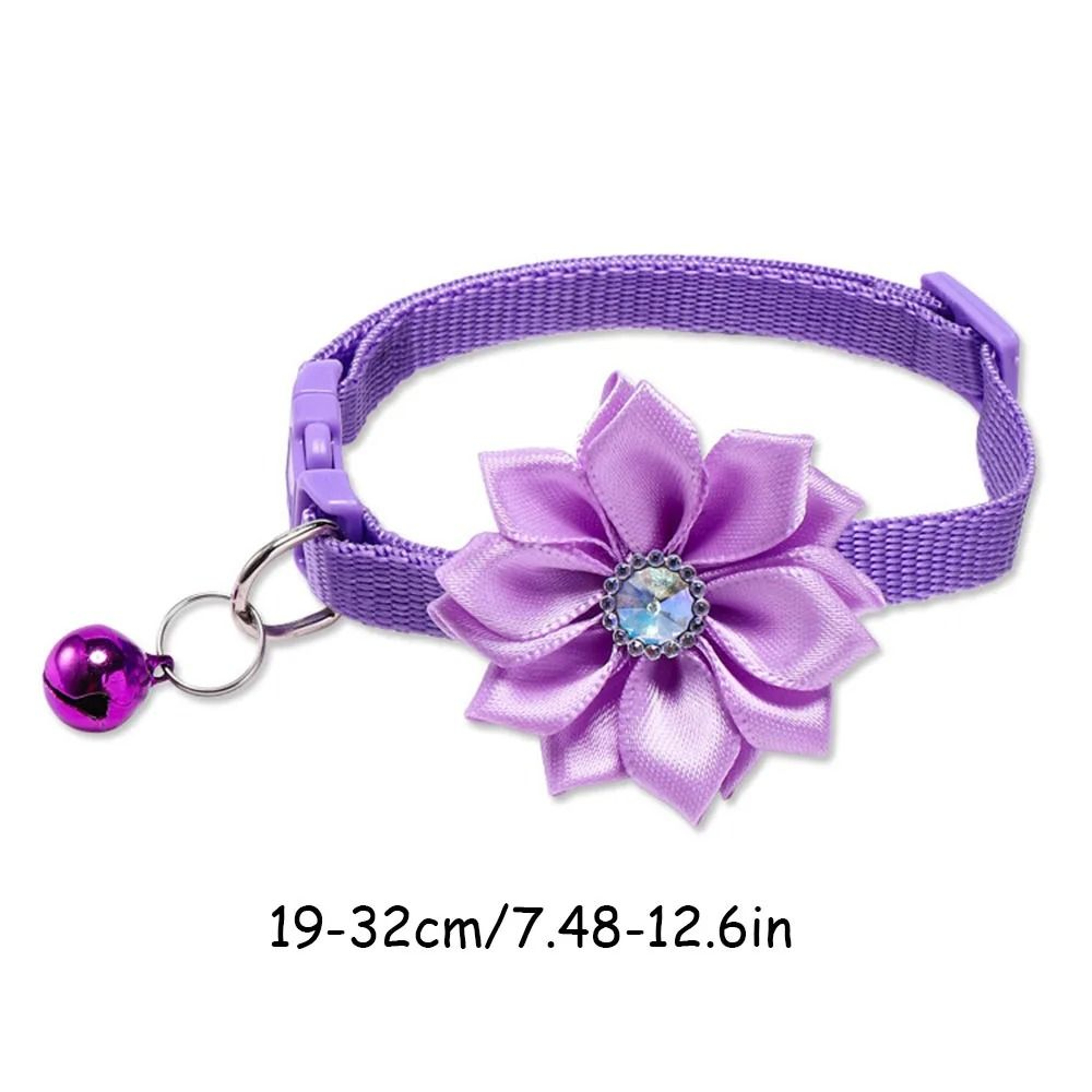 Adjustable Floral Bow Pet Collar With Bell For Cats And Small Dogs 9